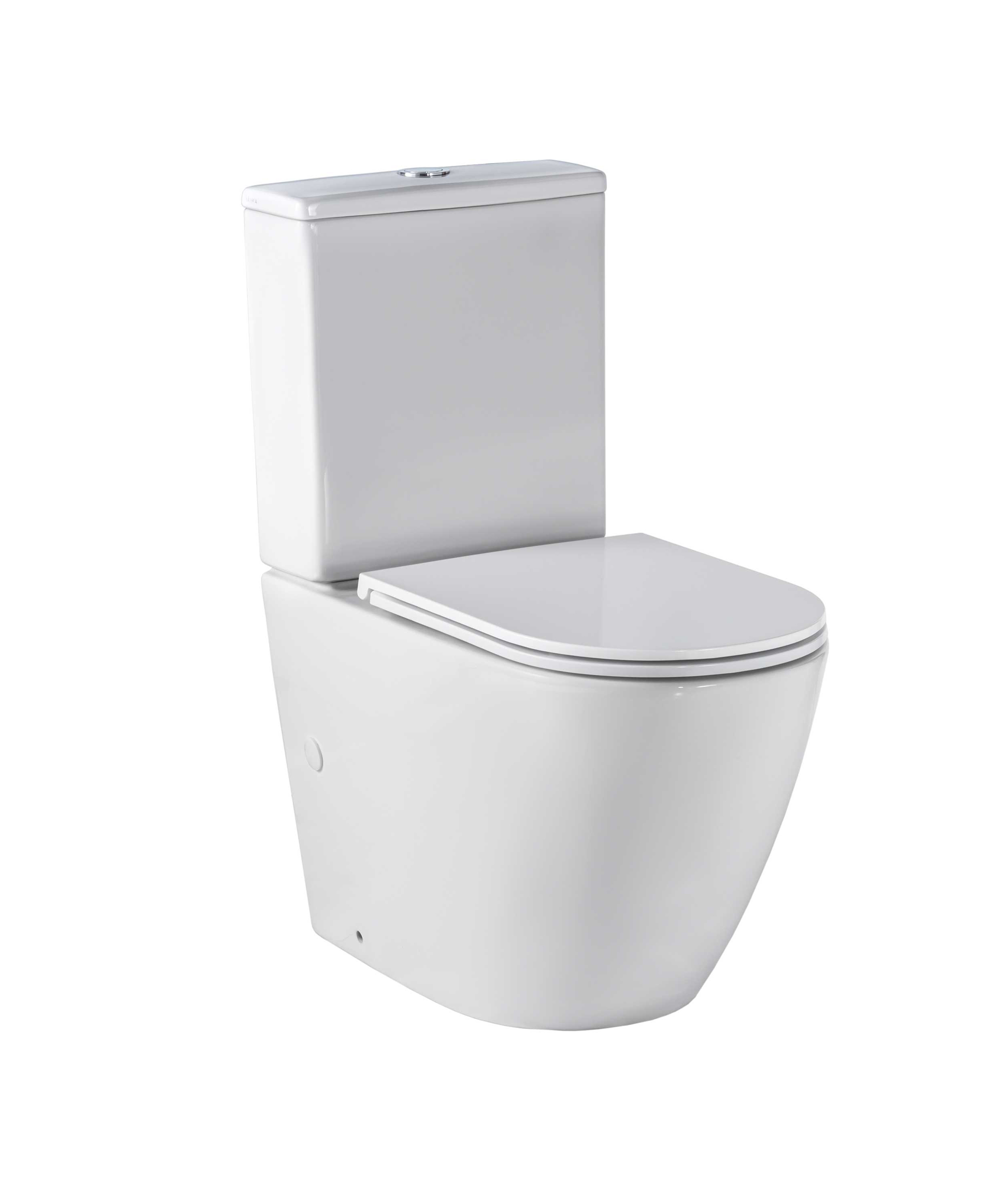 Arko Wall Faced toilet suite - White Silk Matte - with Flat seat