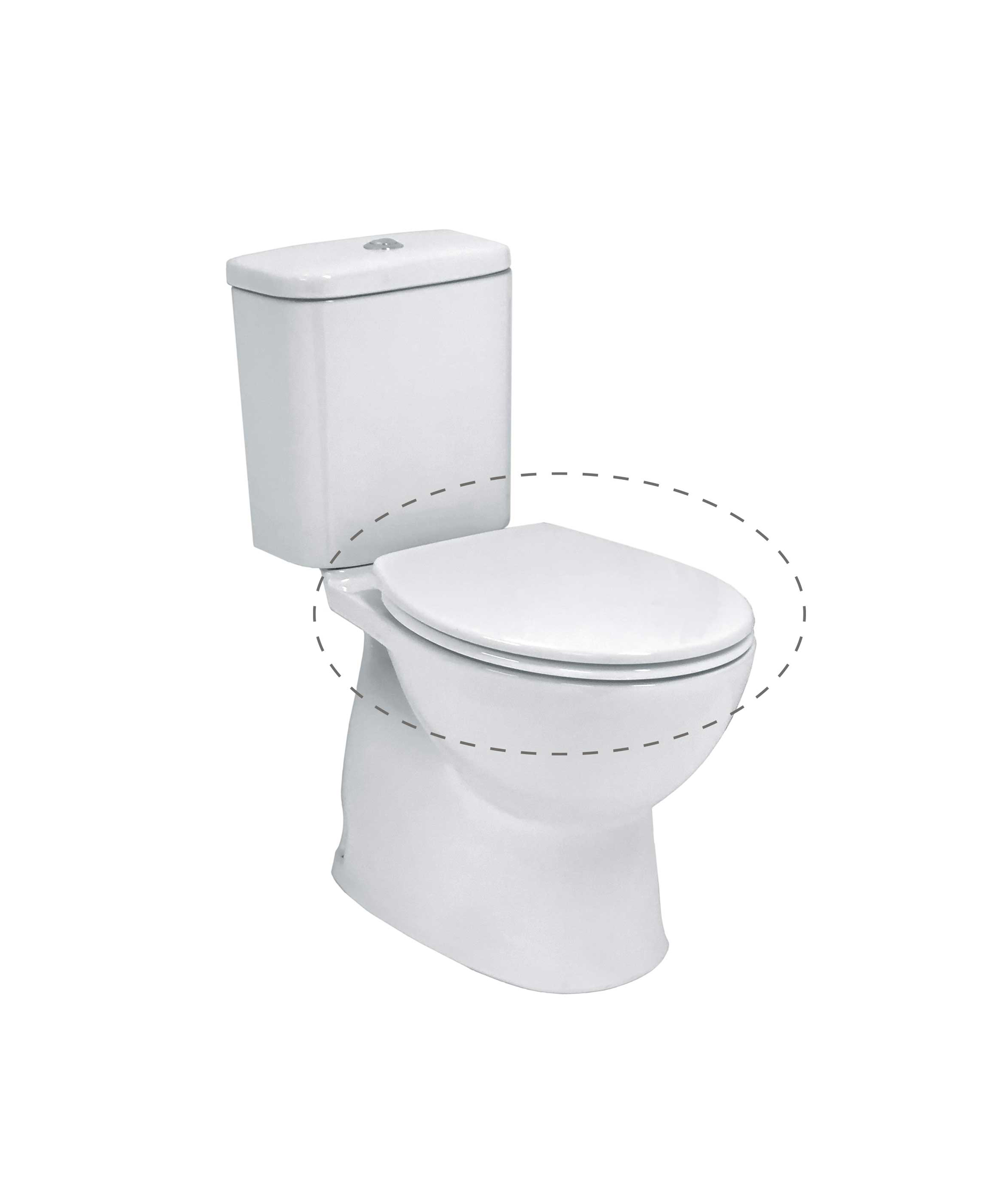 Toilet seat for Chios Close Coupled