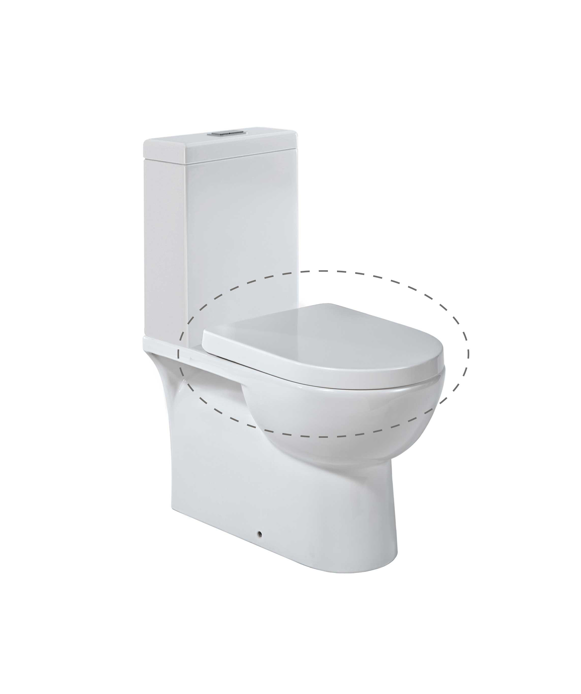 Toilet seat for Chios Wall Faced