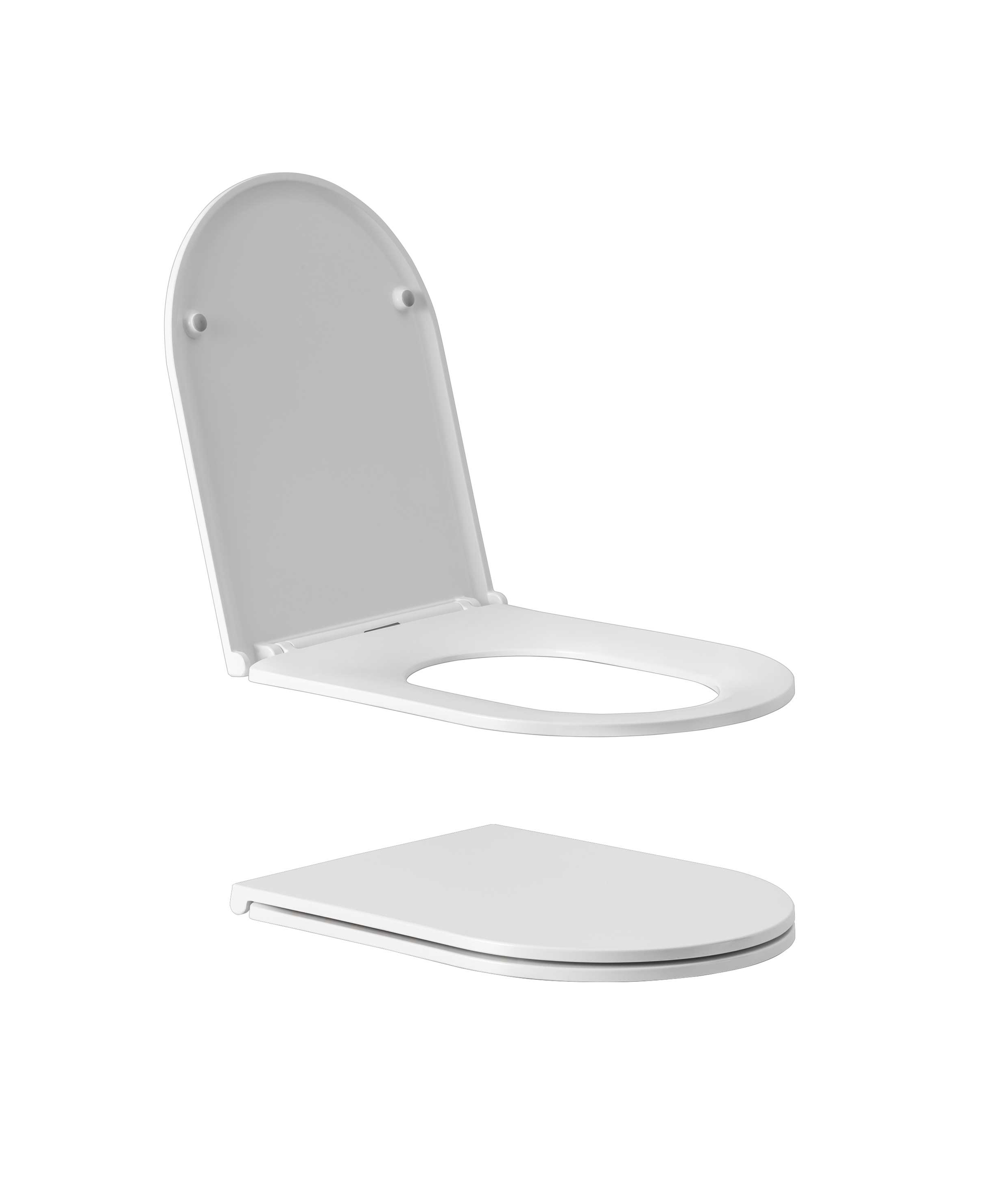 Flat toilet seat - sandwich lid profile