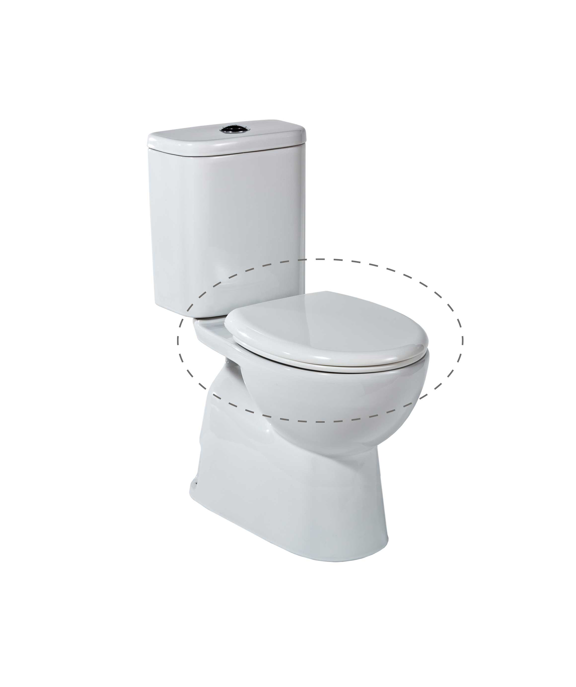 Toilet seat for Syros Select Close Coupled