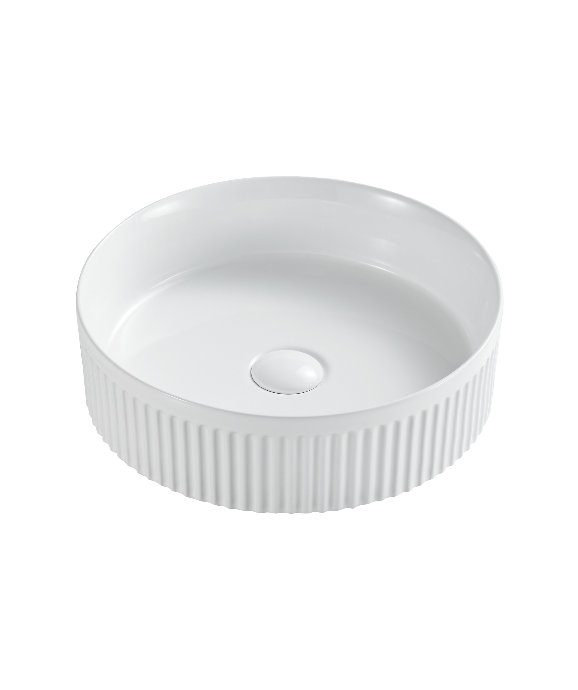 Cleo 400 ceramic basin - White Gloss