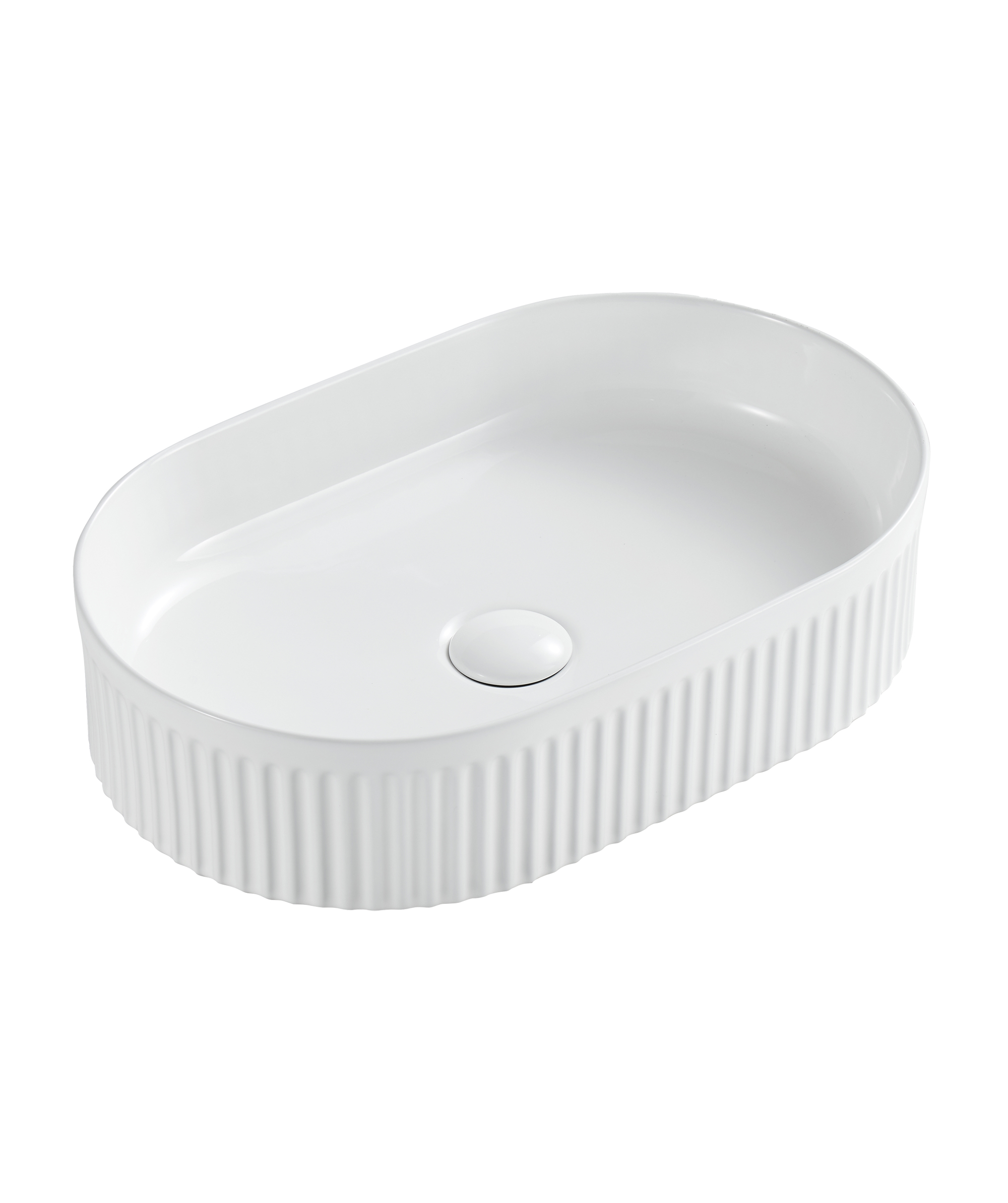 Cleo 500 ceramic basin - White Gloss