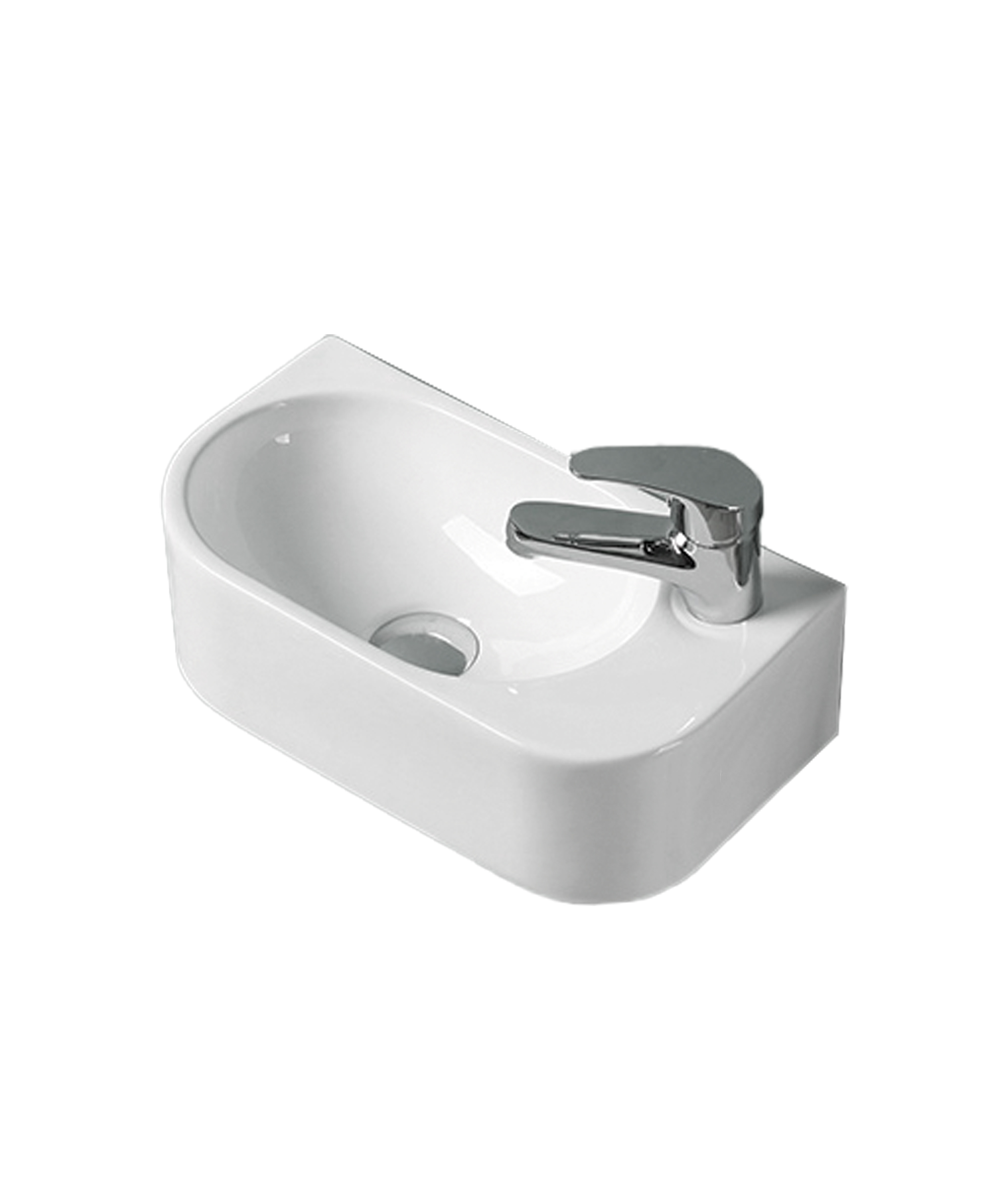 Arko 485 ceramic basin - White Gloss