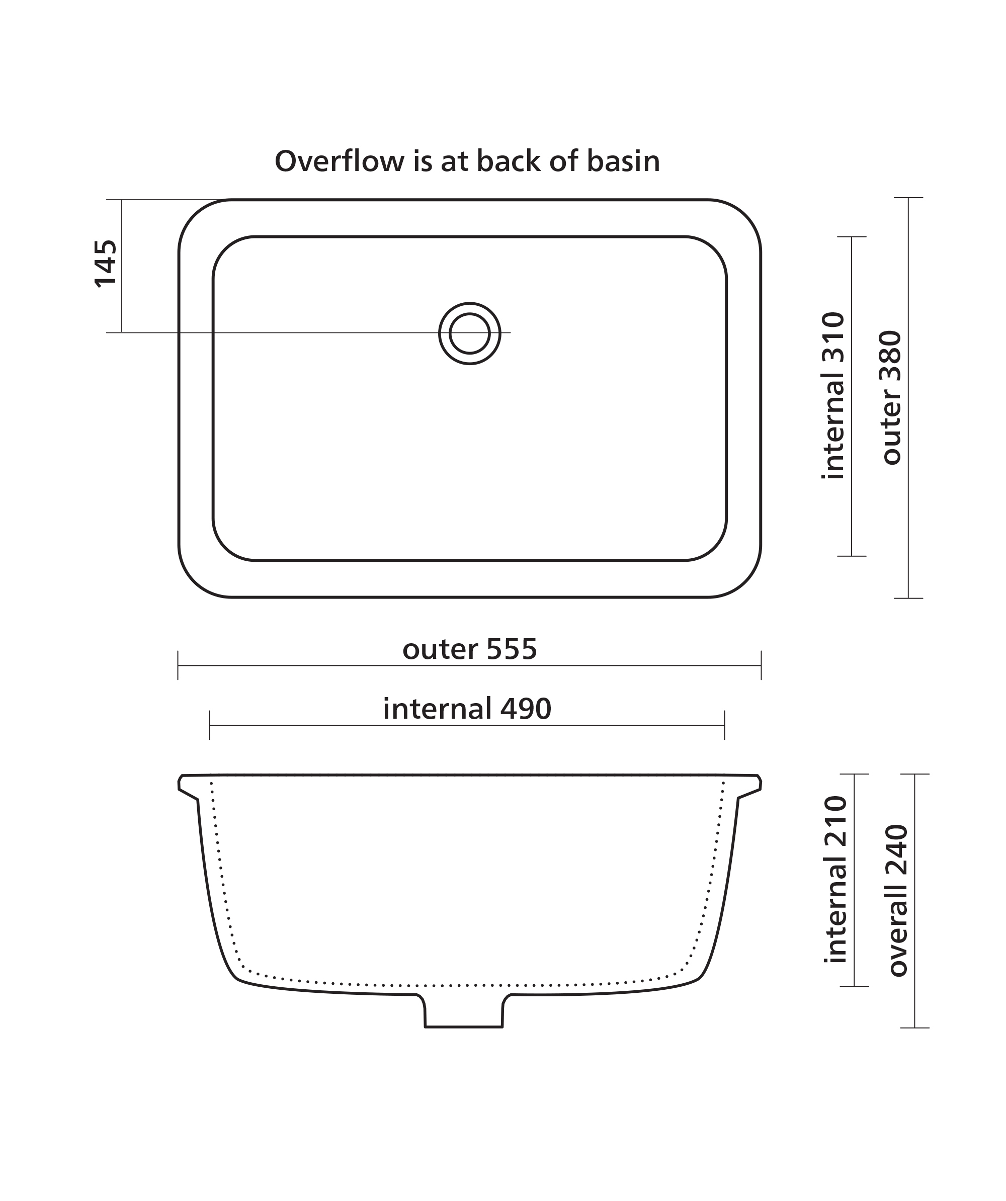 Plati 555 Ceramic Basin White Gloss Seima