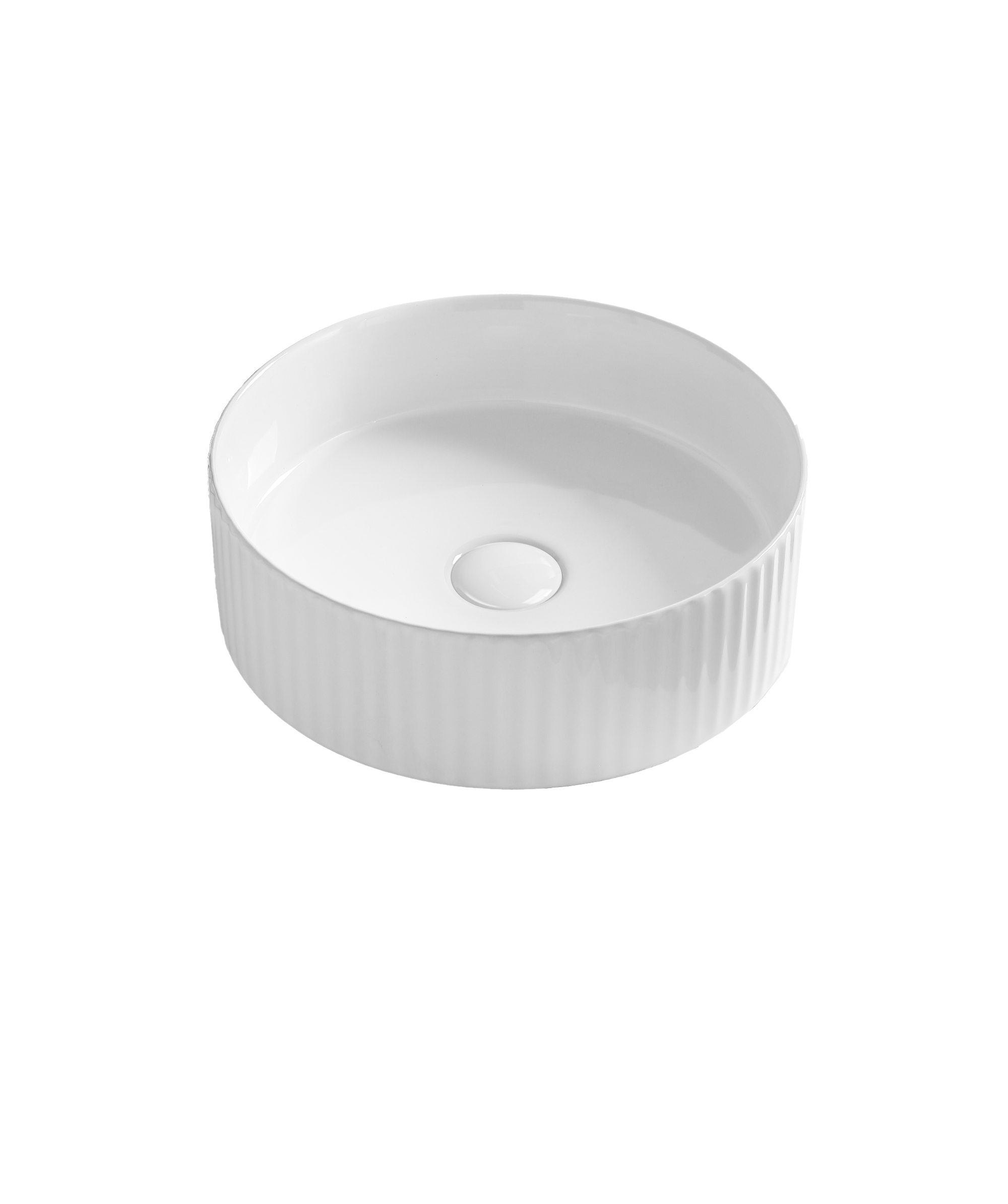 Cleo 360 ceramic basin - White Gloss