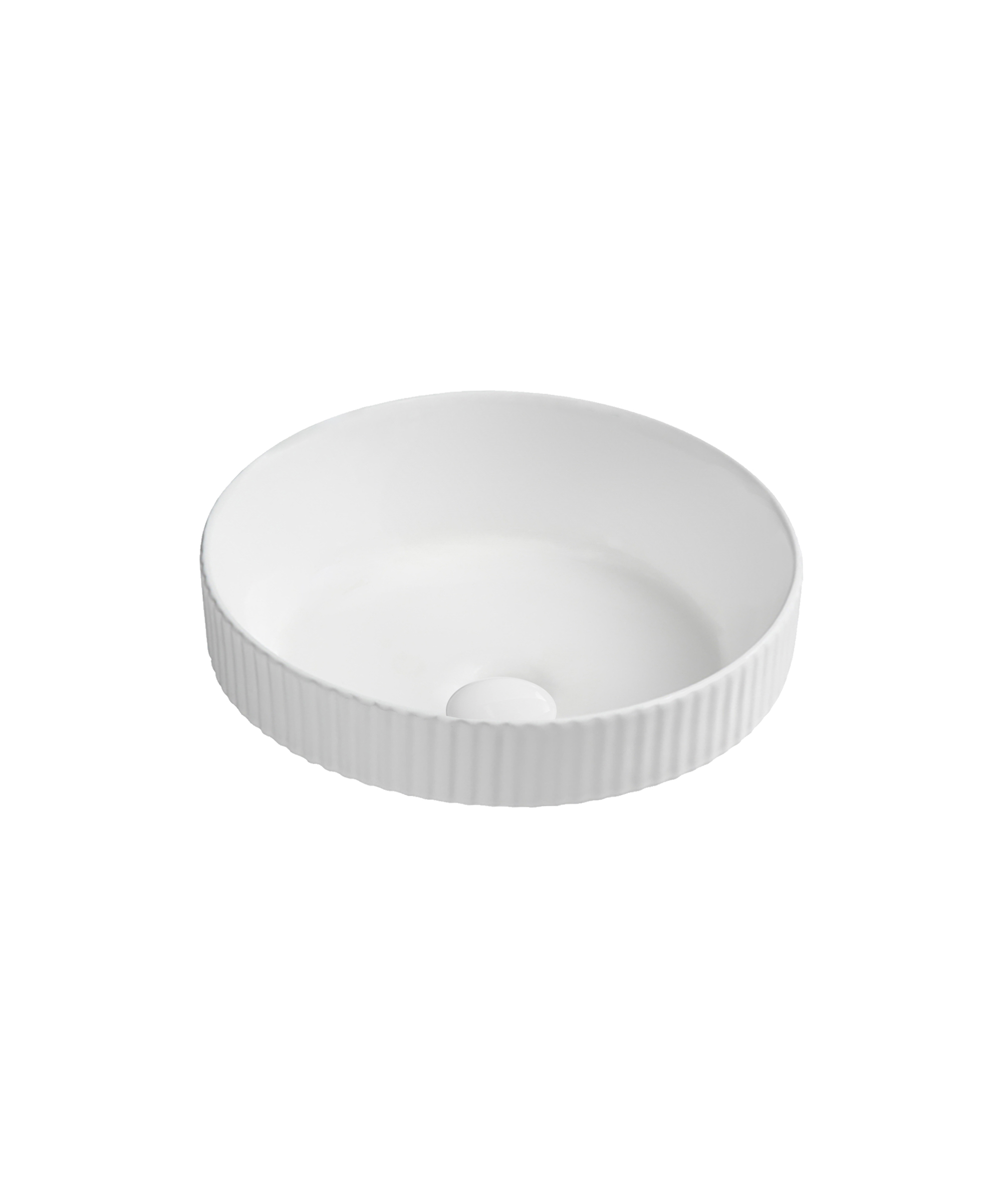 Cleo 380 ceramic basin - White Gloss