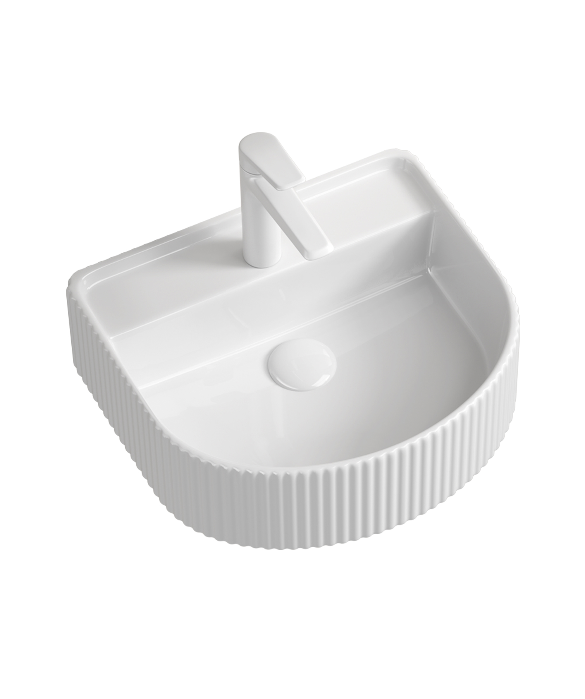 Cleo 404 ceramic basin - White Gloss