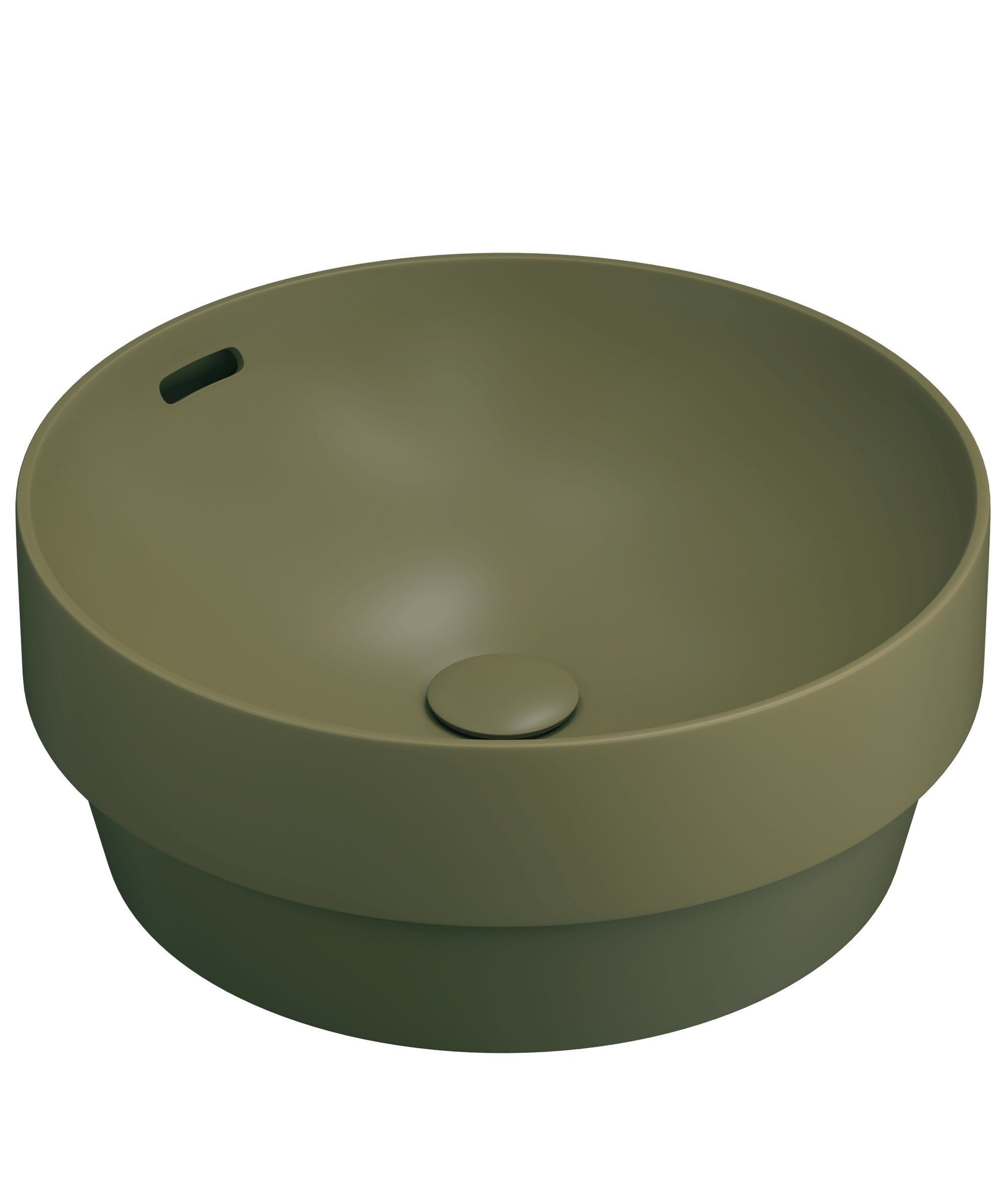 Obello 371 ceramic basin - Olive Silk Matte