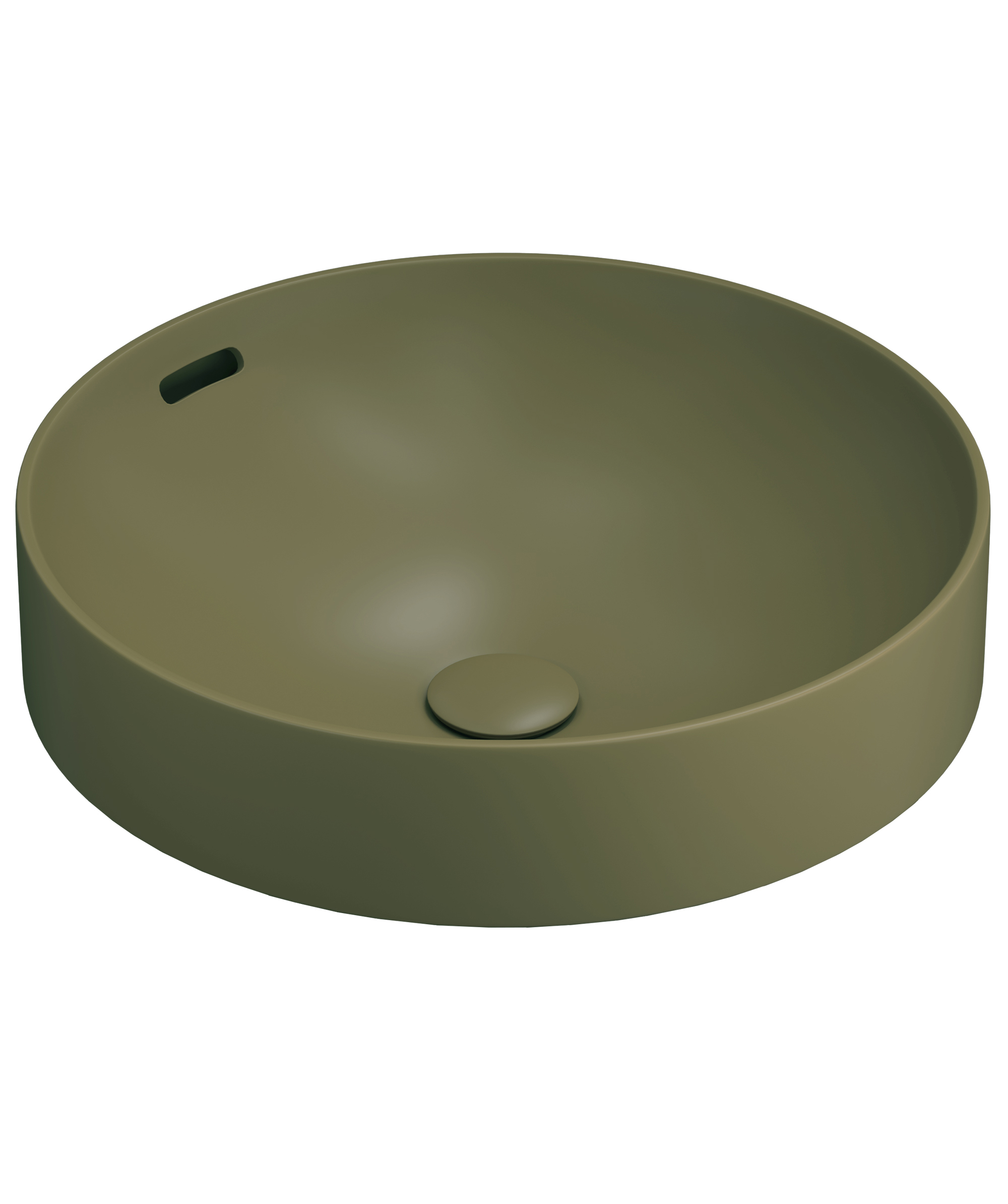 Obello 371 ceramic basin - Olive Silk Matte