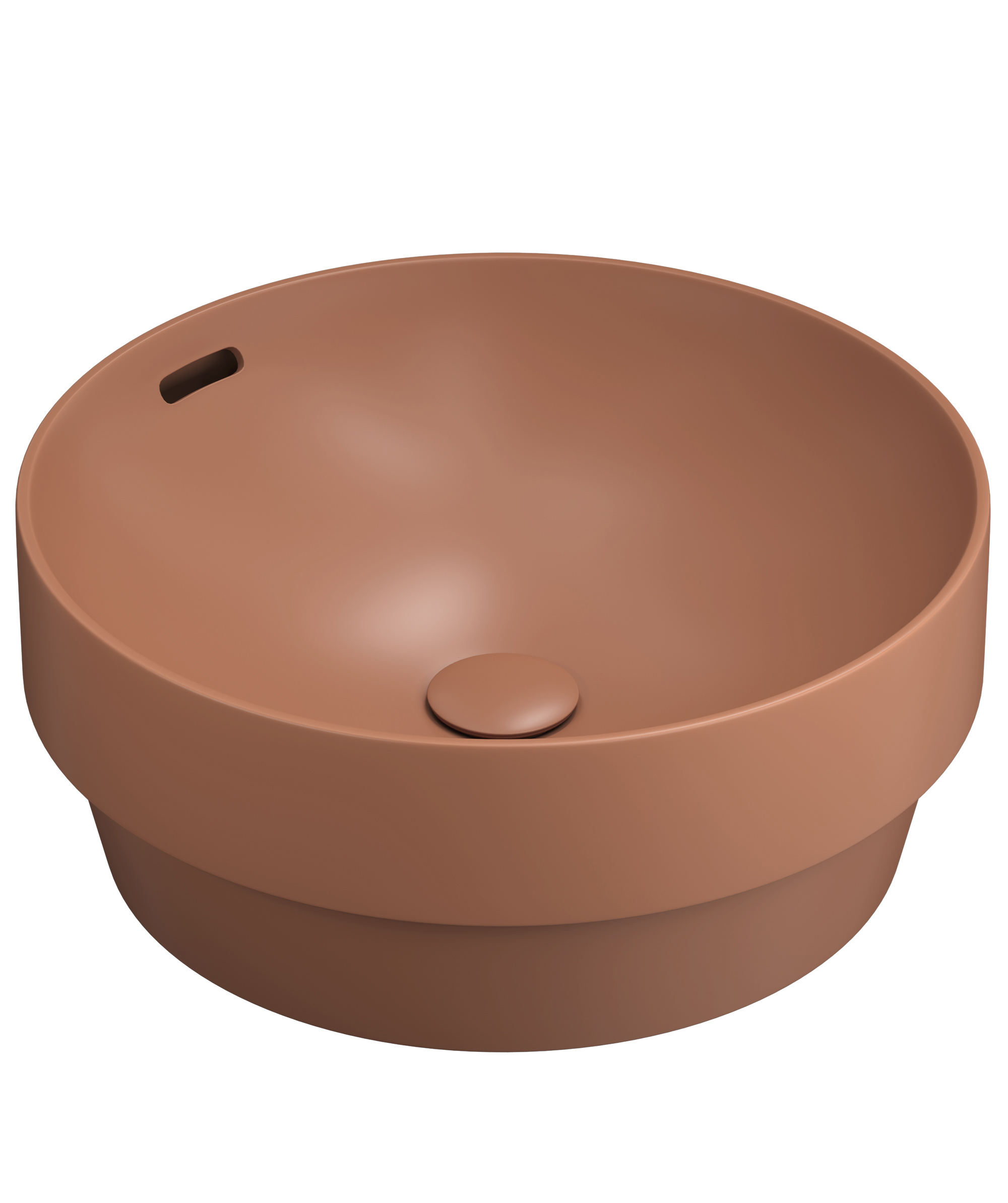 Obello 371 ceramic basin - Terracotta Silk Matte