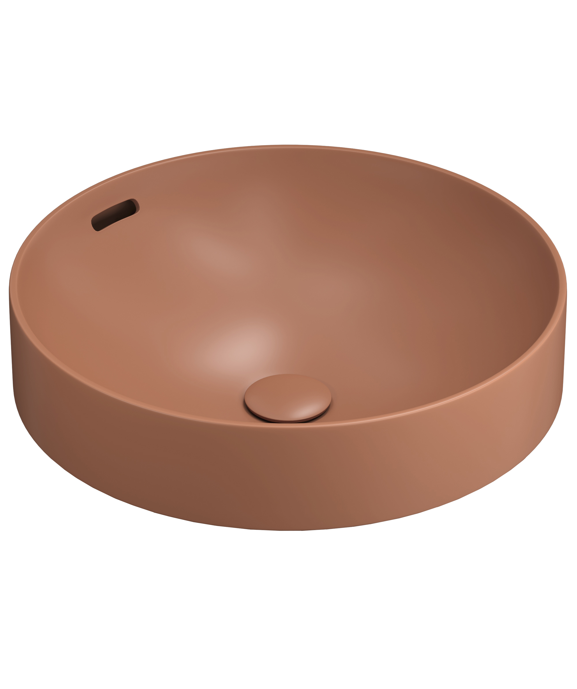 Obello 371 ceramic basin - Terracotta Silk Matte