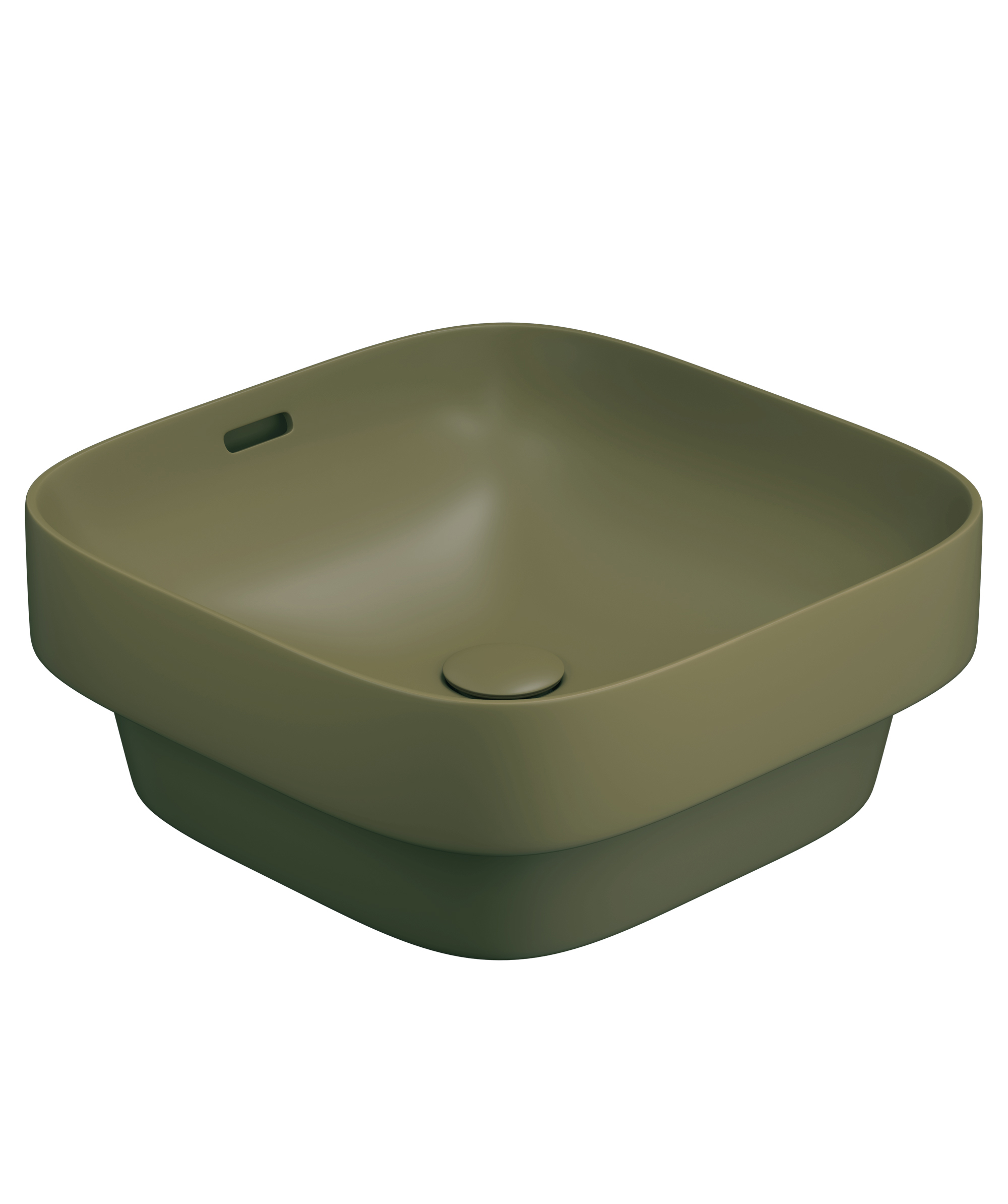 Obello 373 ceramic basin - Olive Silk Matte