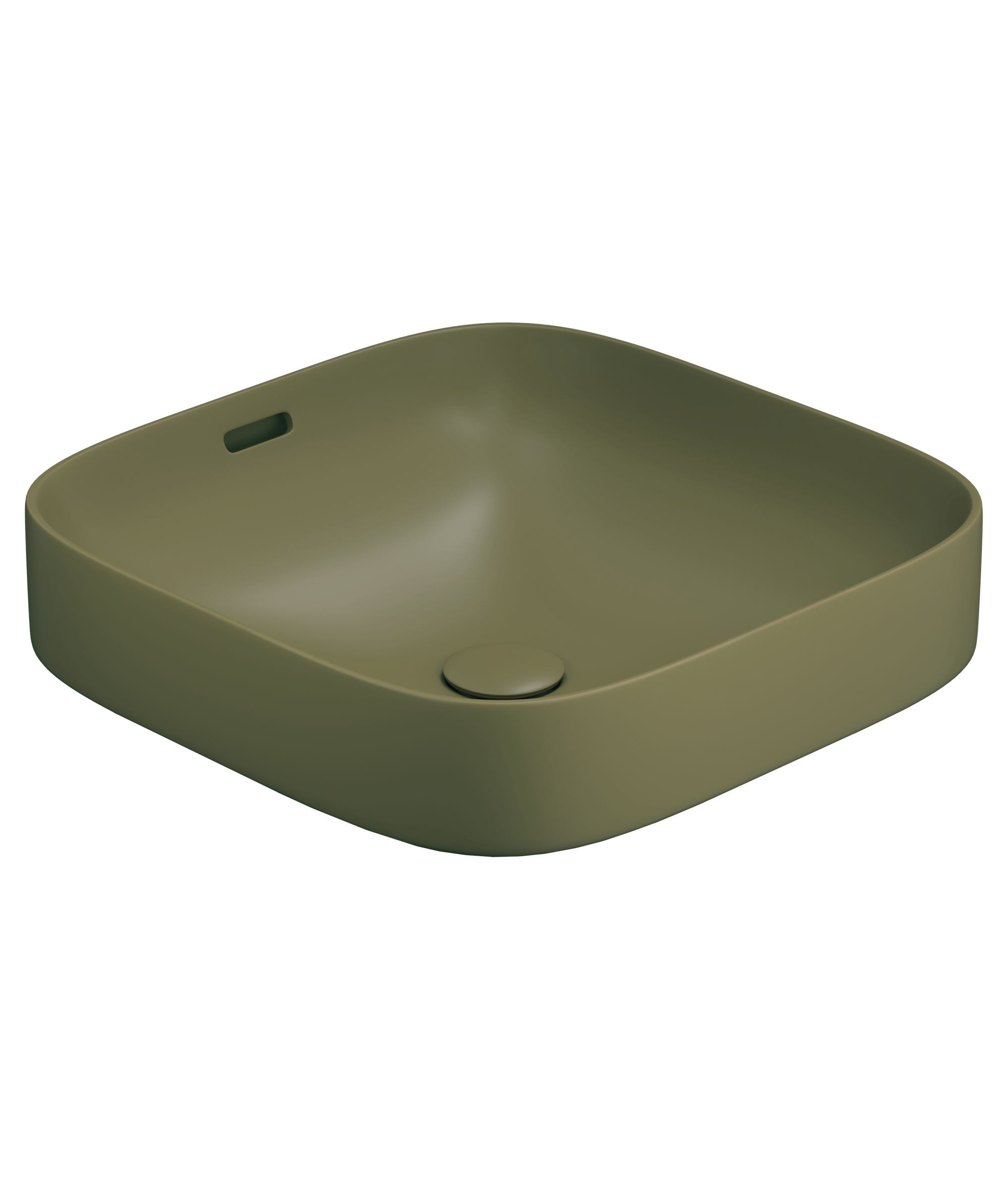 Obello 373 ceramic basin - Olive Silk Matte