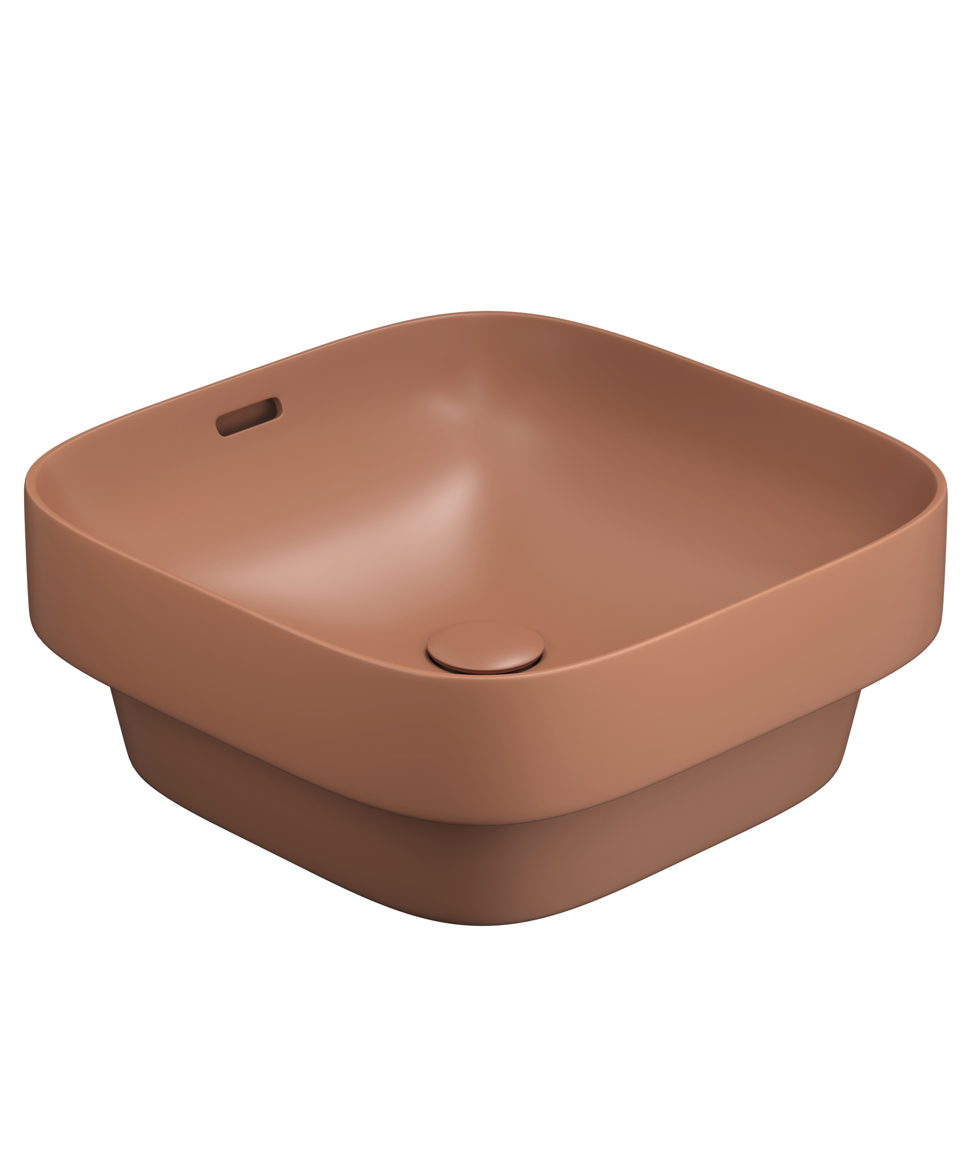 Obello 373 ceramic basin - Terracotta Silk Matte