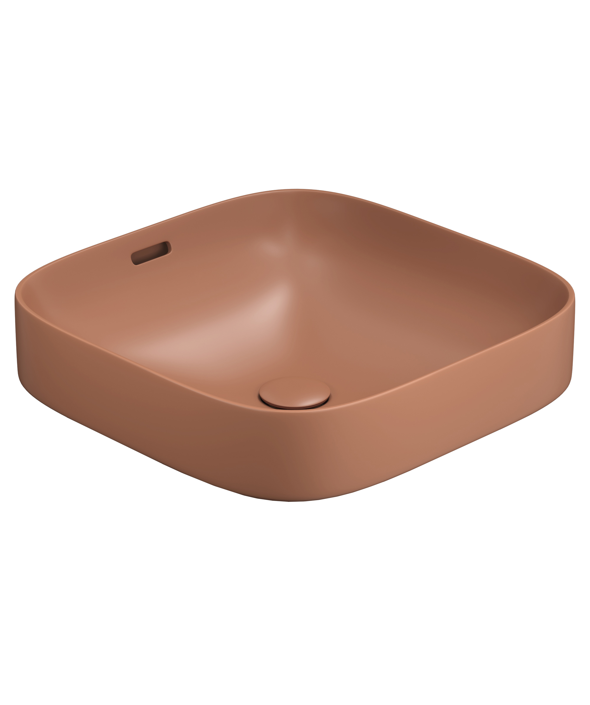 Obello 373 ceramic basin - Terracotta Silk Matte