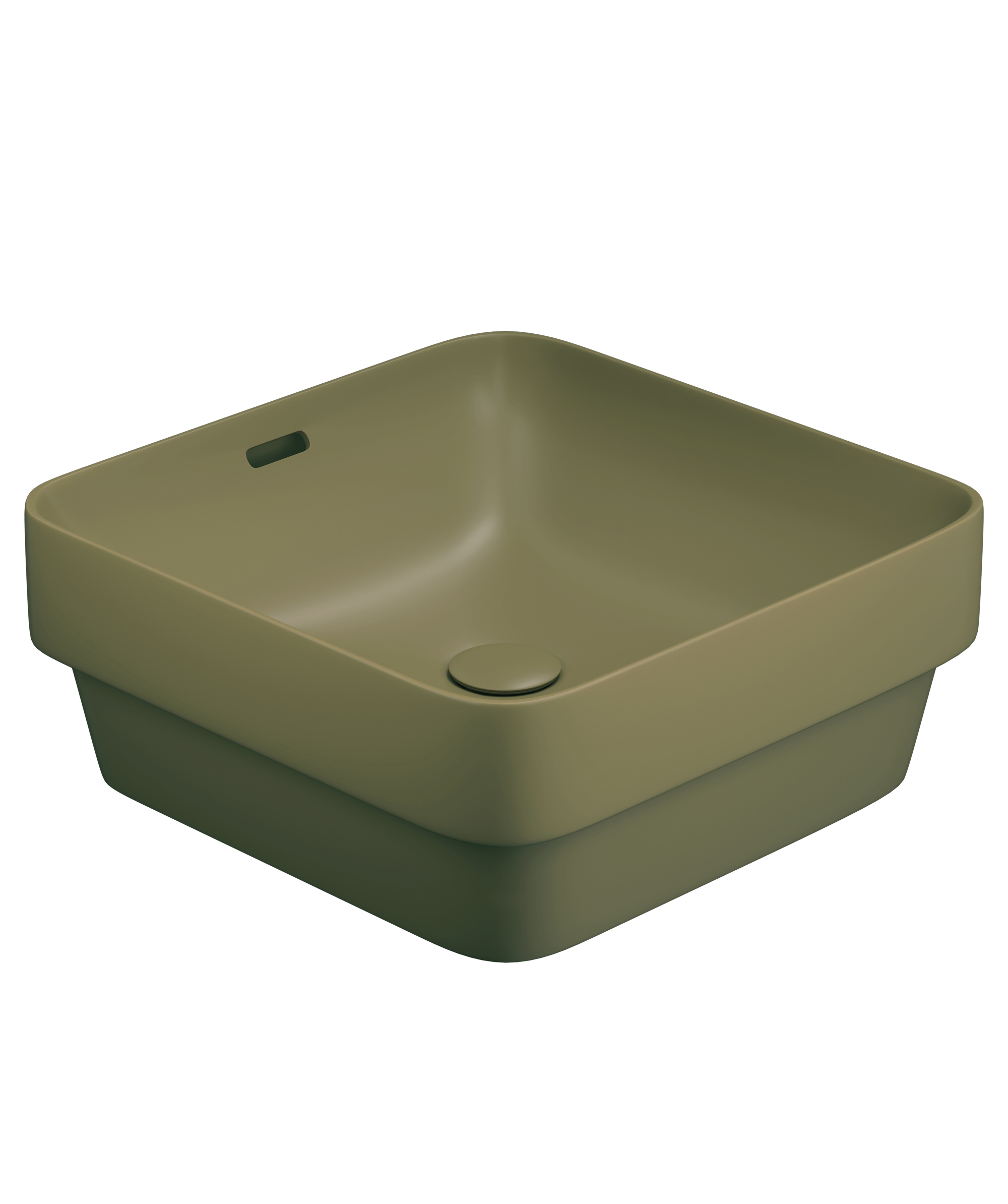 Obello 376 ceramic basin - Olive Silk Matte