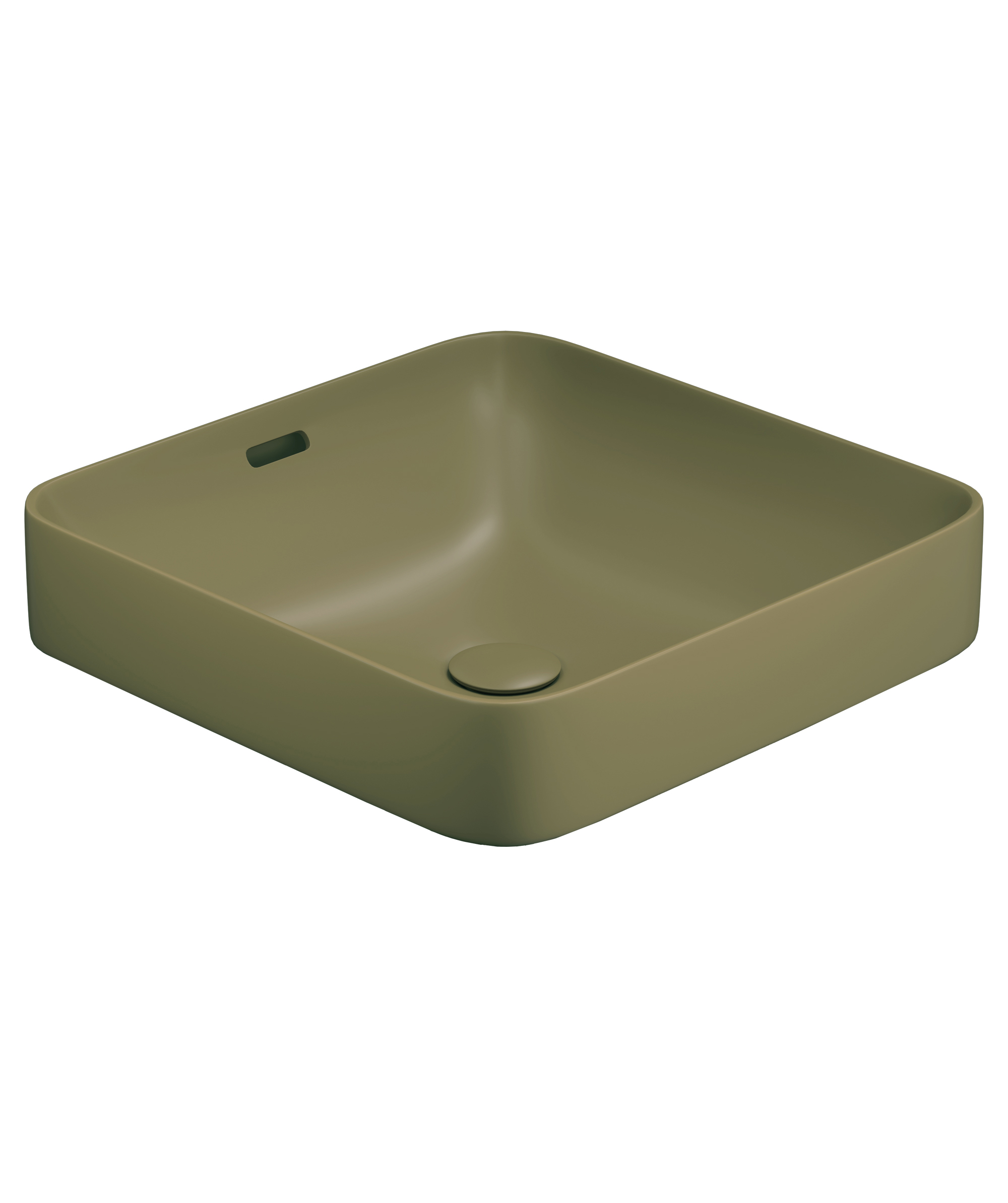 Obello 376 ceramic basin - Olive Silk Matte