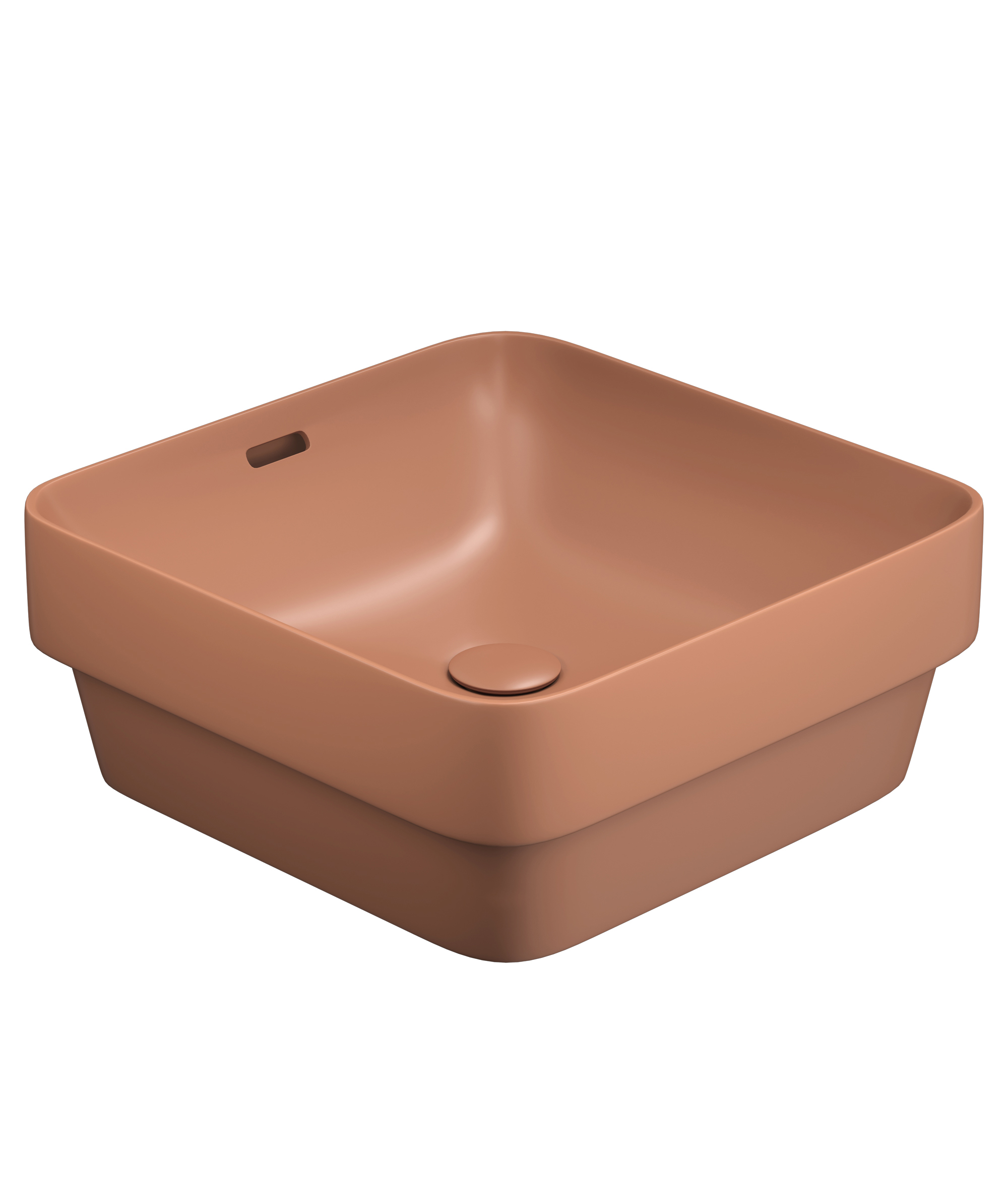 Obello 376 ceramic basin - Terracotta Silk Matte