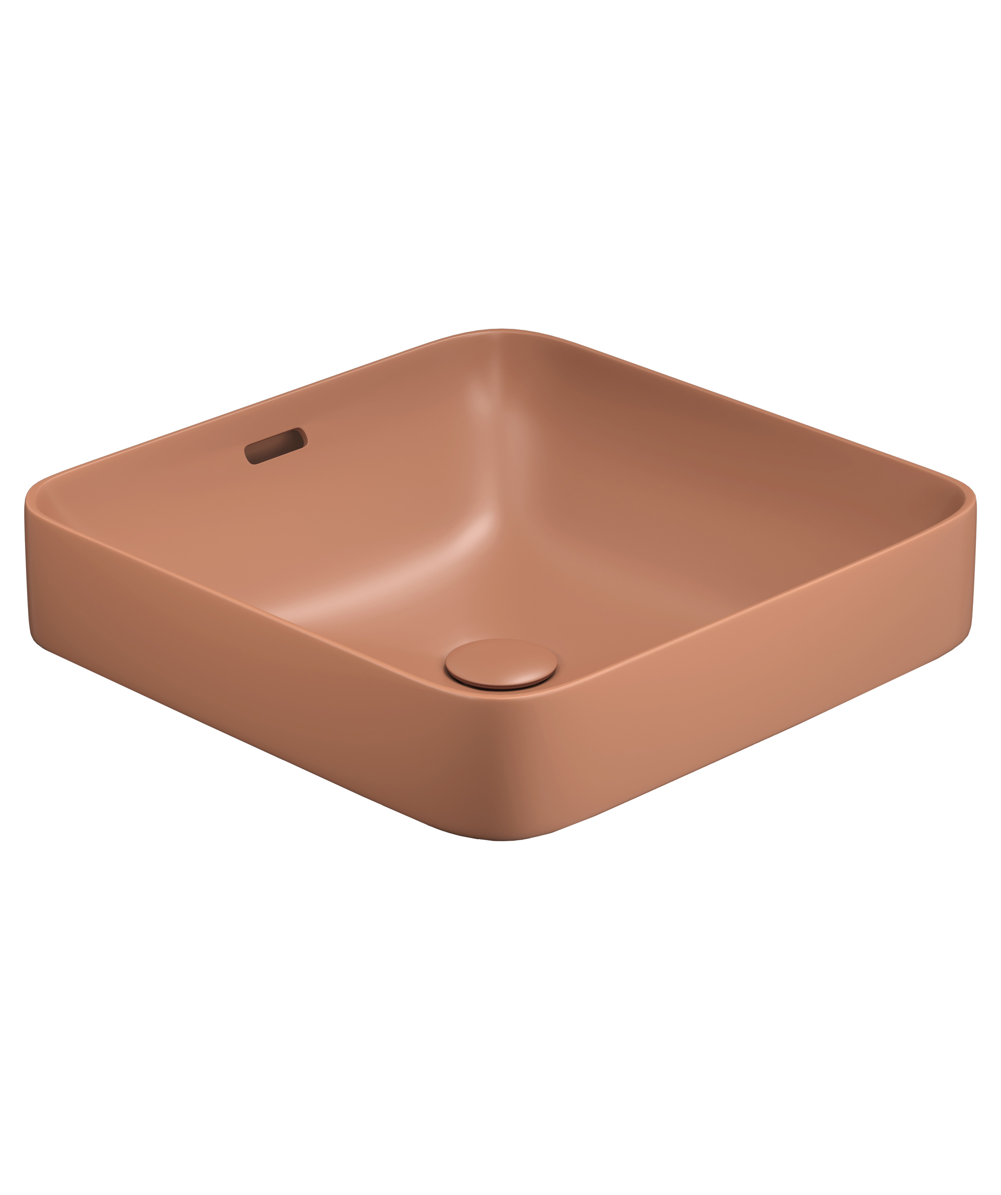 Obello 376 ceramic basin - Terracotta Silk Matte