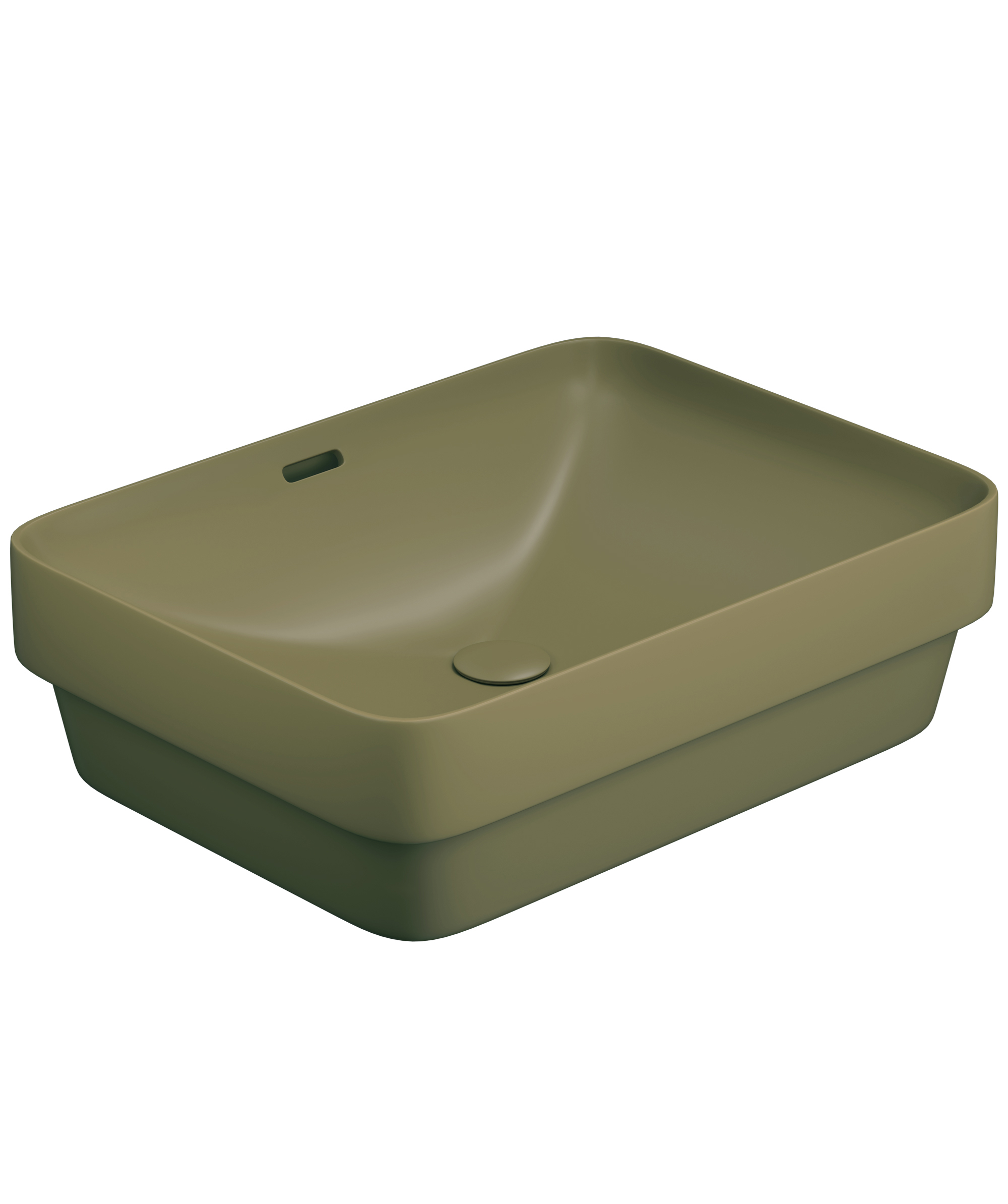 Obello 501 ceramic basin - Olive Silk Matte