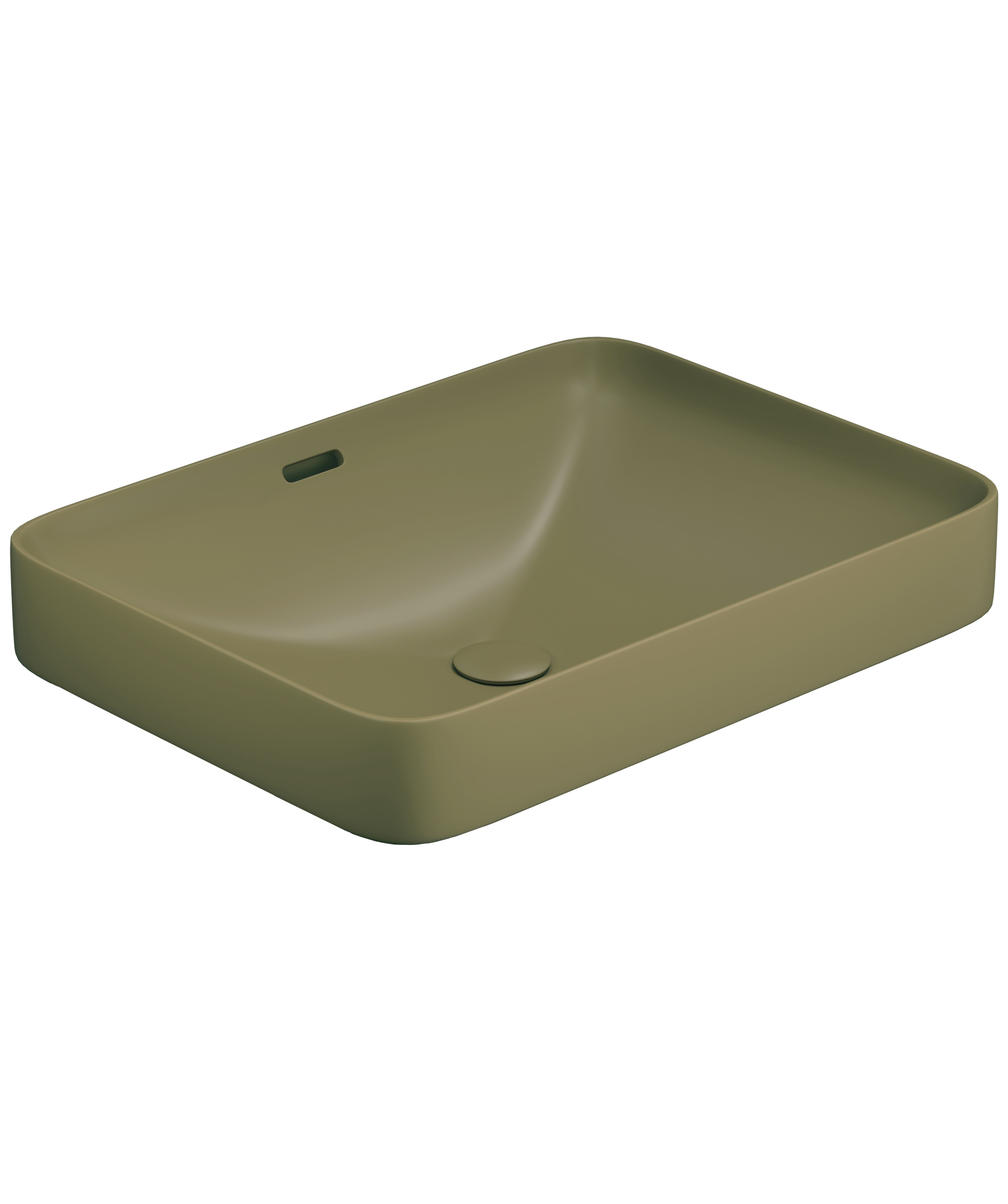 Obello 501 ceramic basin - Olive Silk Matte