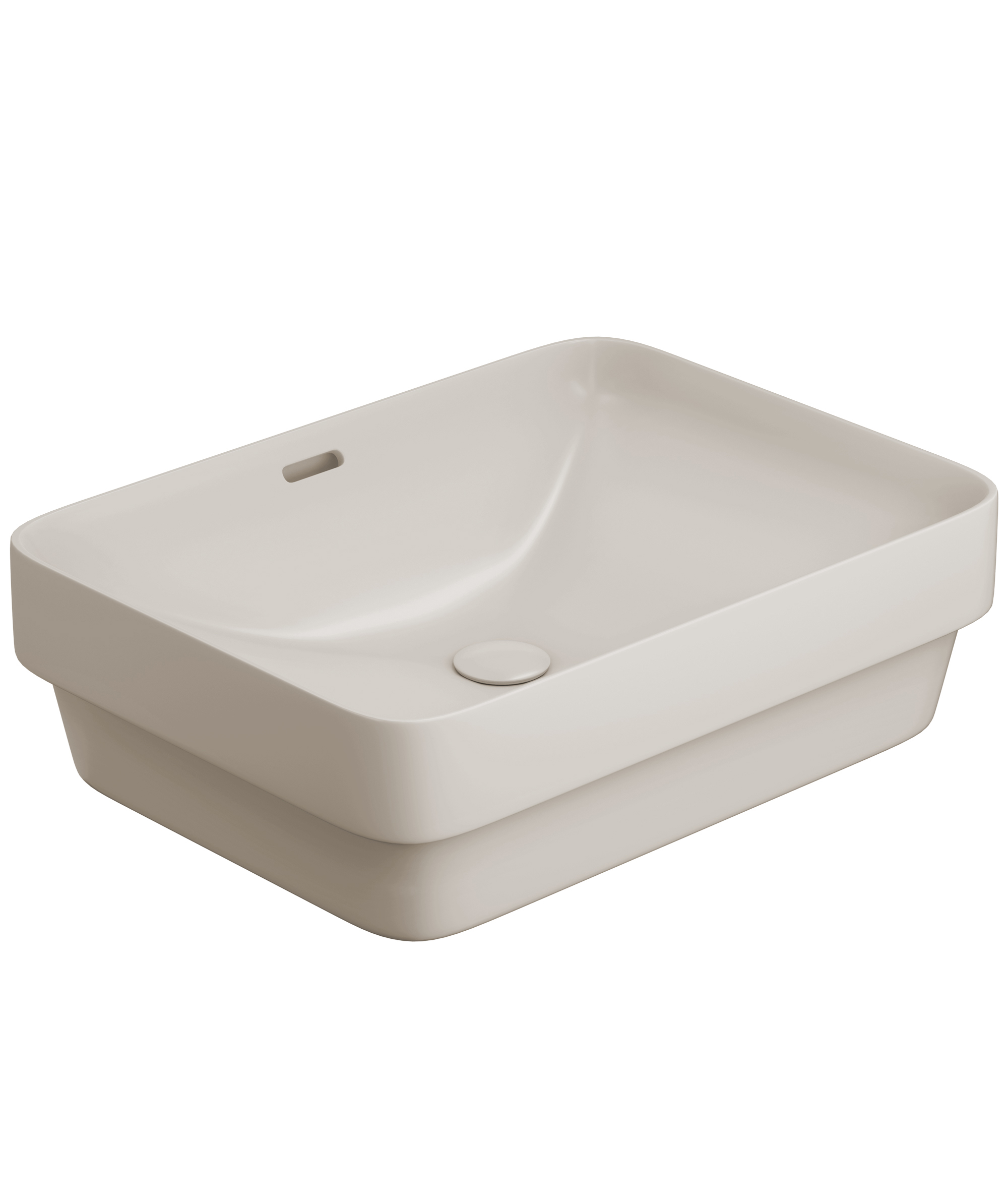 Obello 501 ceramic basin - Saltstone Silk Matte