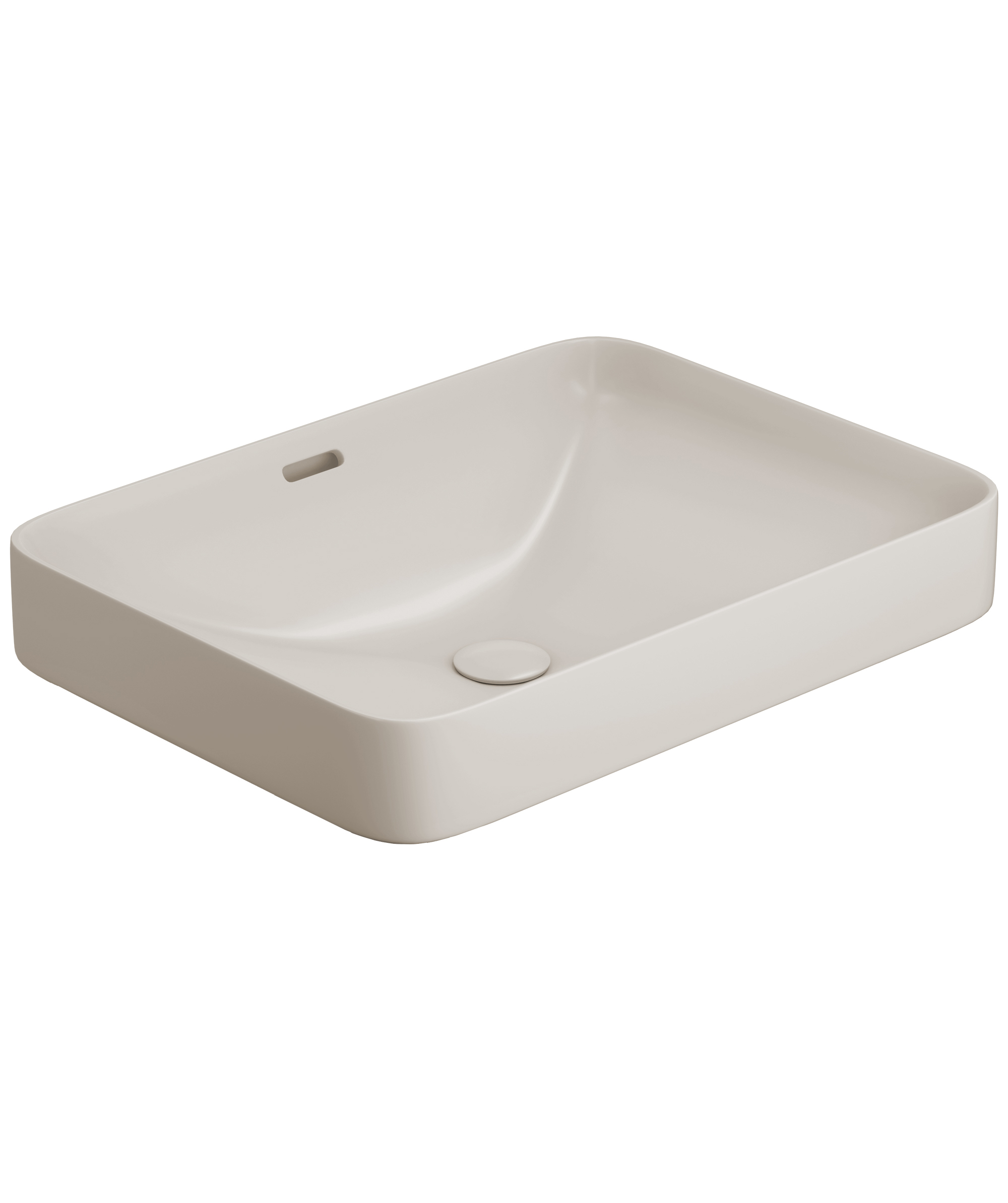 Obello 501 ceramic basin - Saltstone Silk Matte