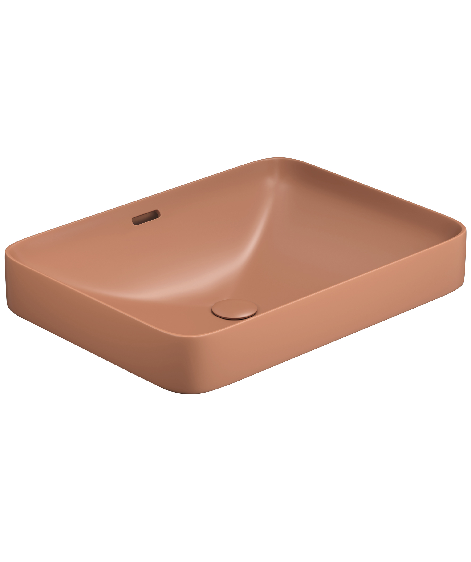 Obello 501 ceramic basin - Terracotta Silk Matte