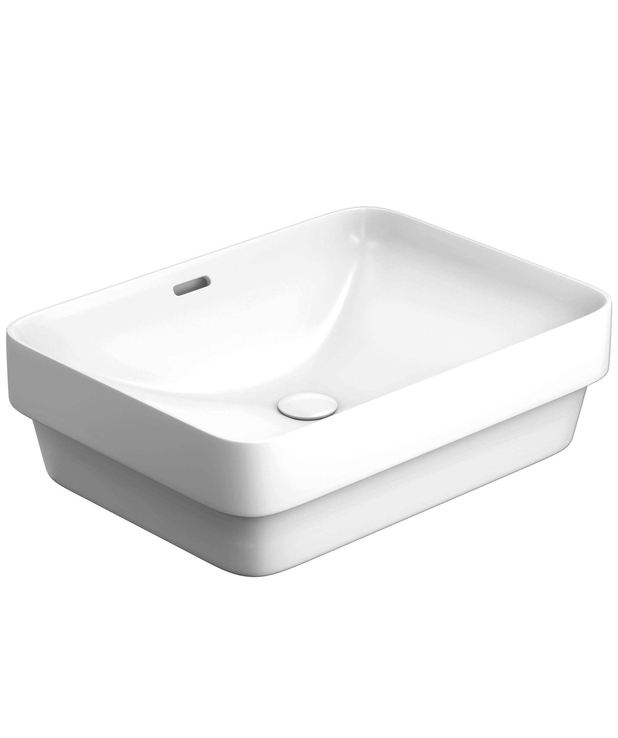 Obello 501 ceramic basin - White Gloss