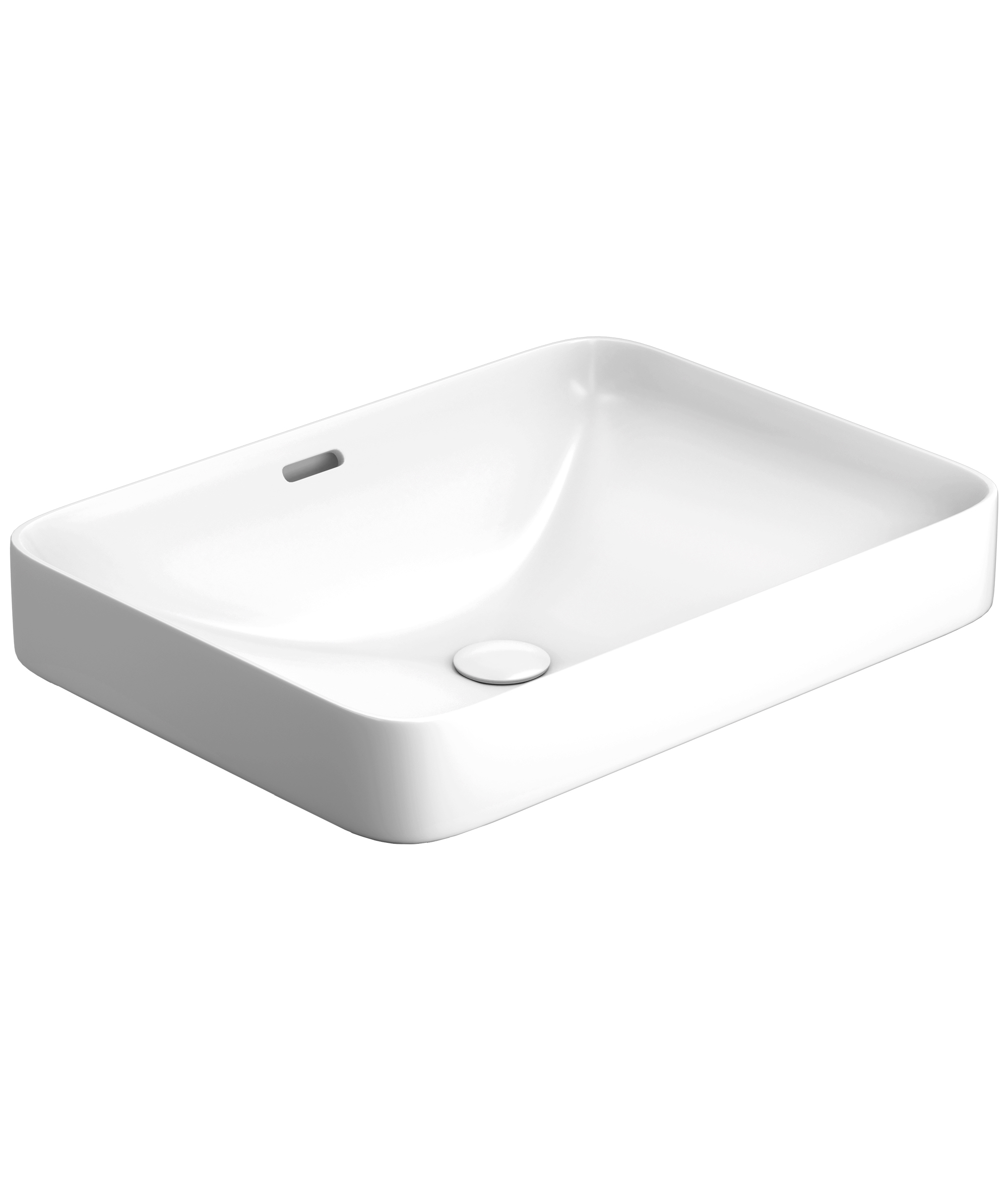 Obello 501 ceramic basin - White Gloss