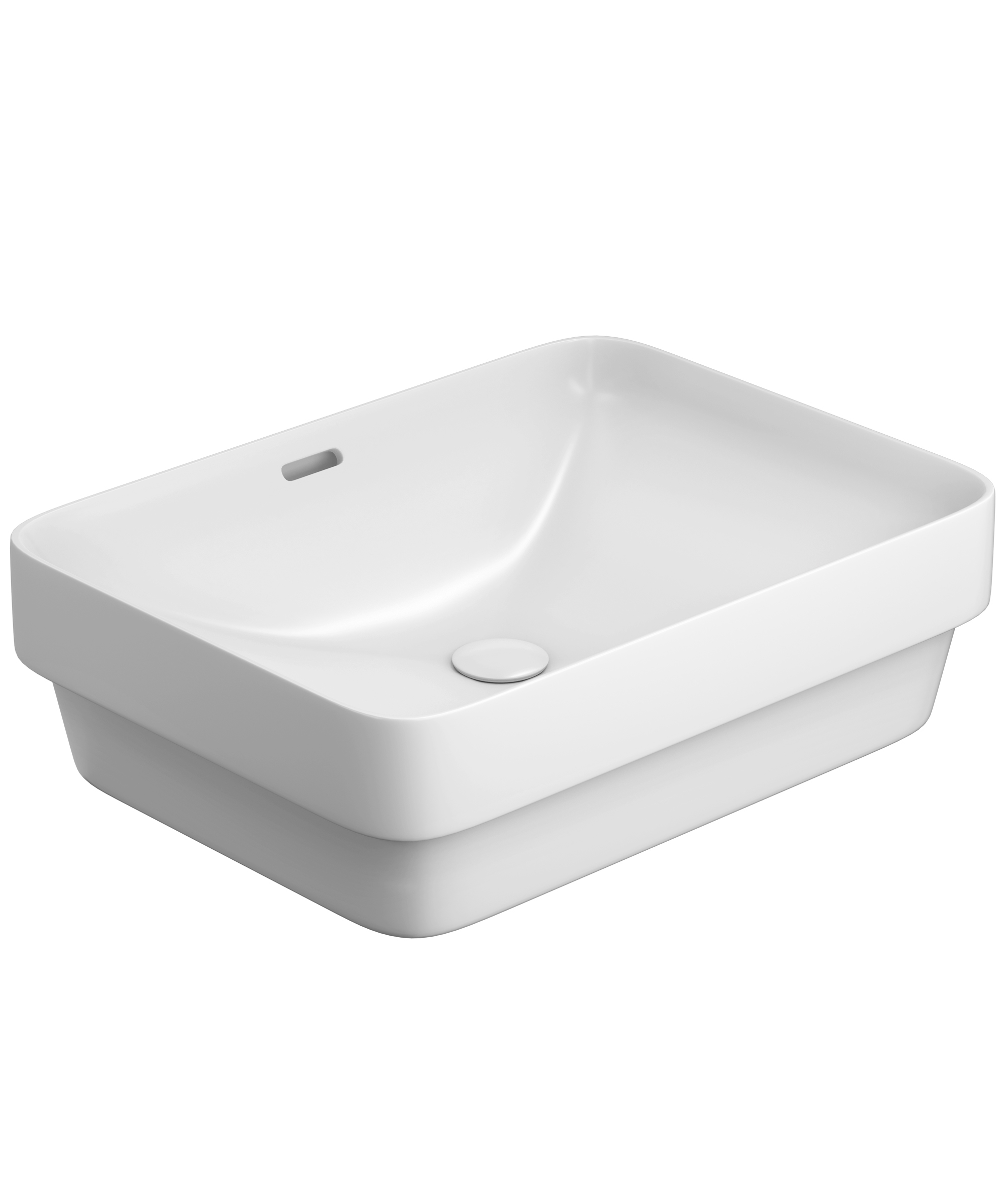 Obello 501 ceramic basin - White Silk Matte