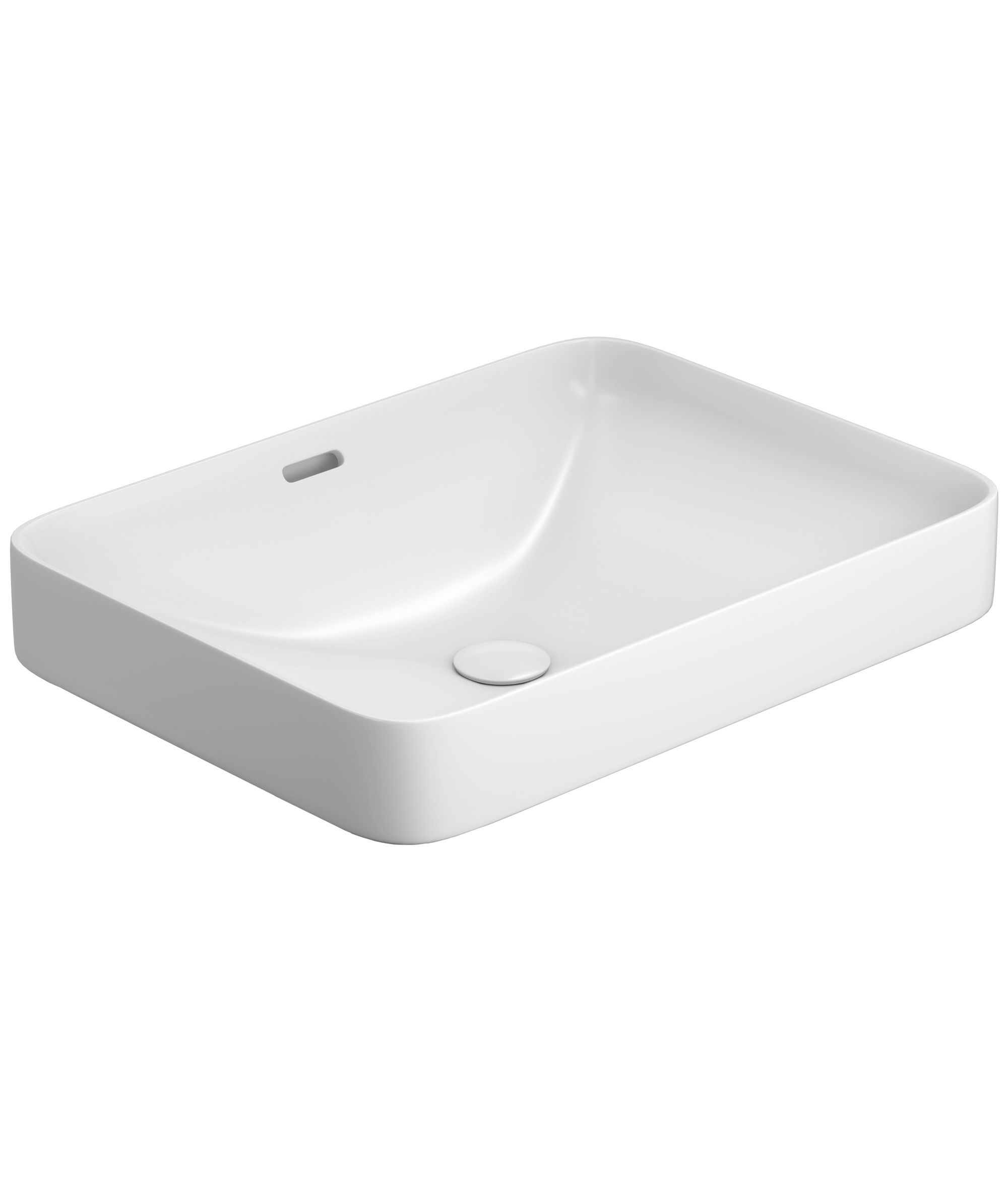 Obello 501 ceramic basin - White Silk Matte