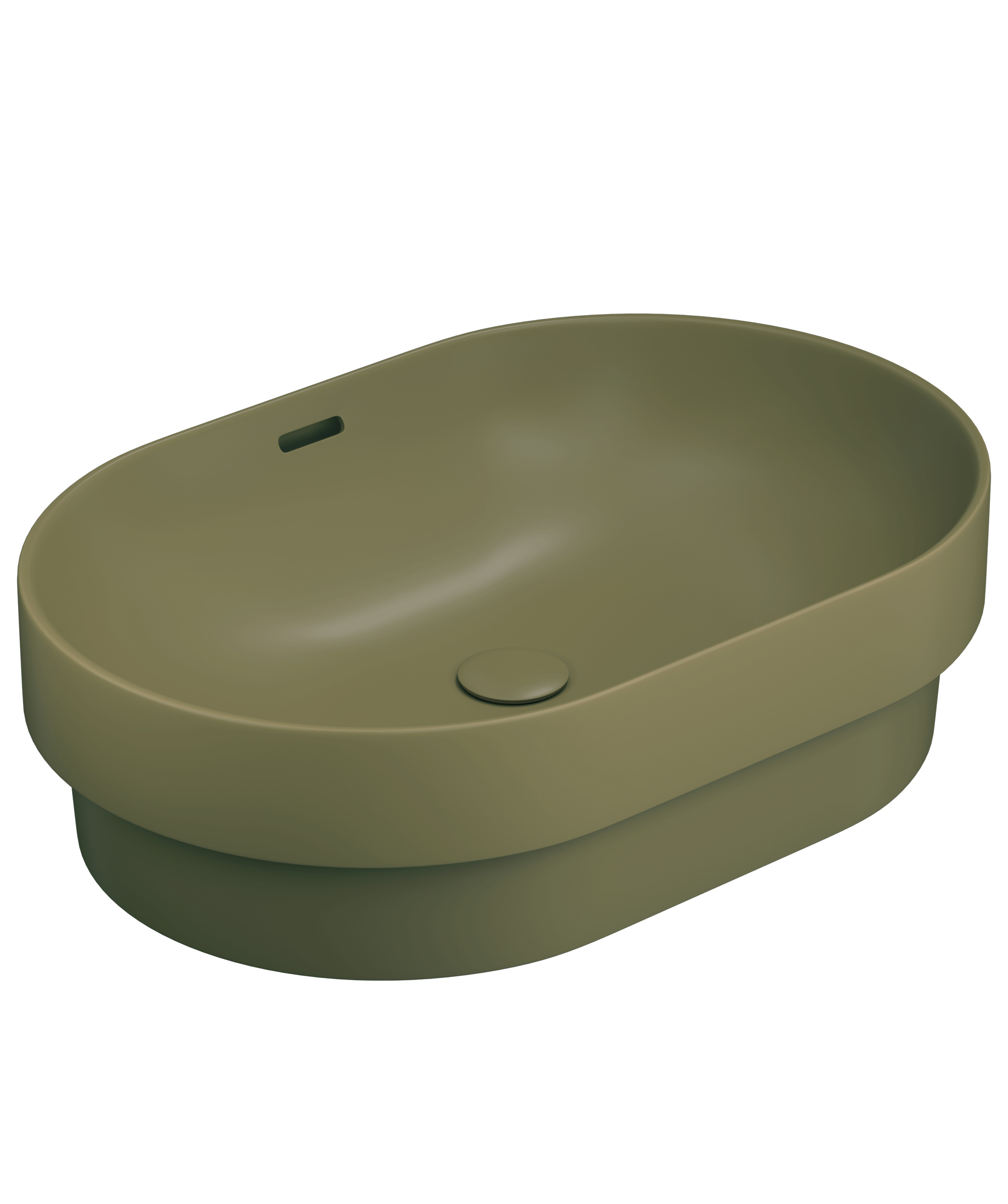 Obello 551 ceramic basin - Olive Silk Matte