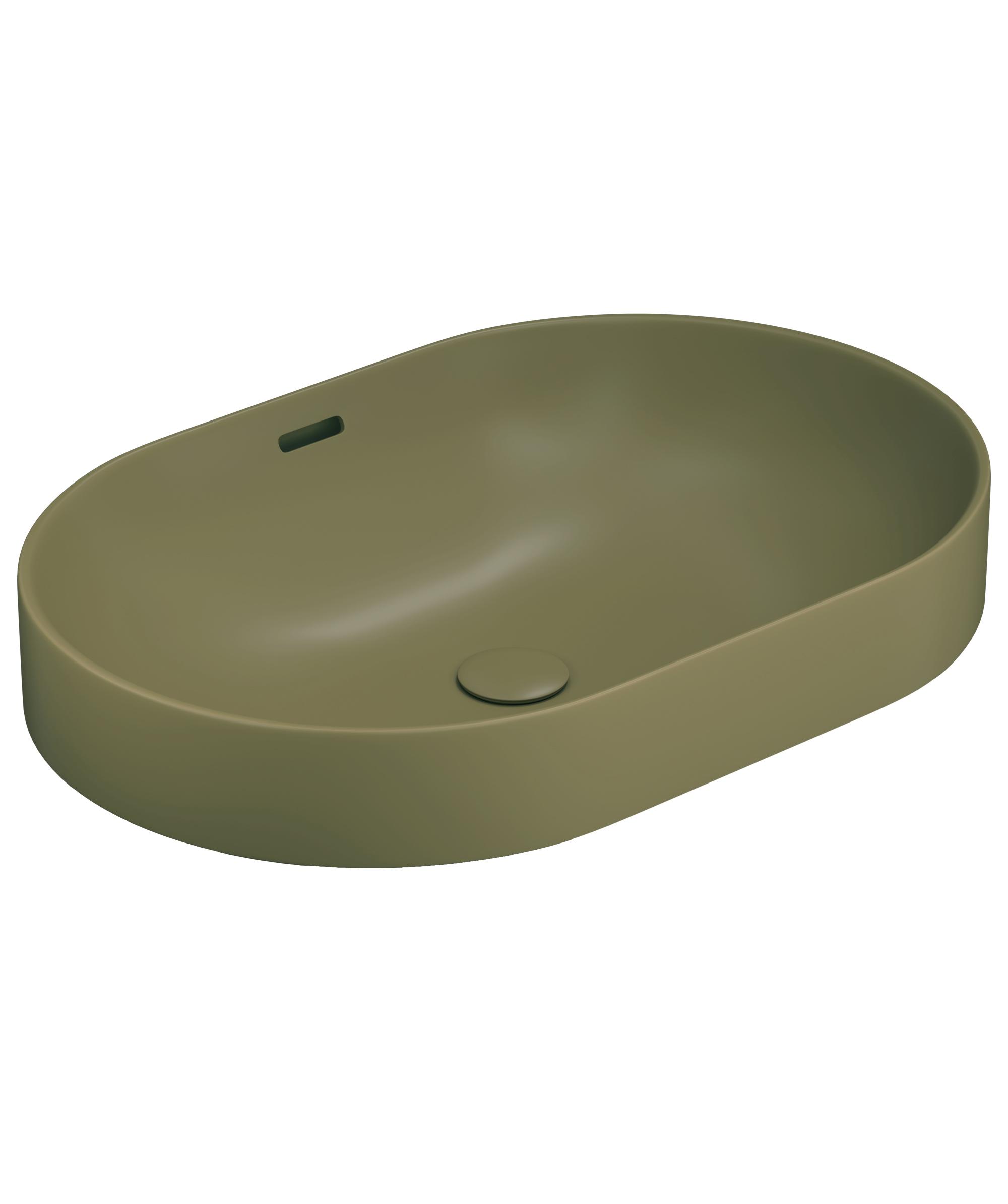 Obello 551 ceramic basin - Olive Silk Matte
