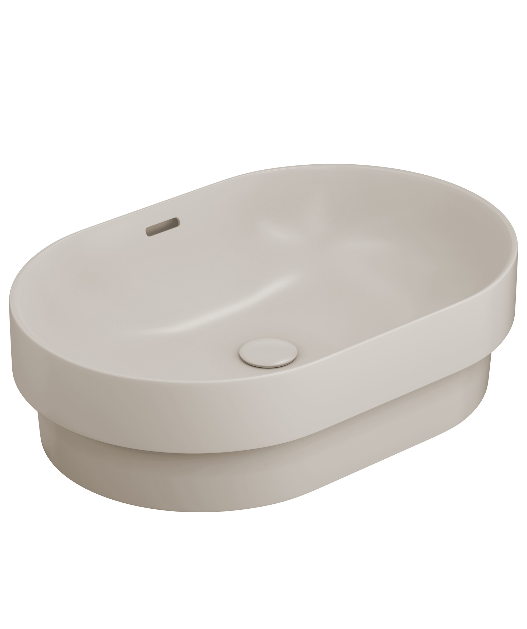 Obello 551 ceramic basin - Saltstone Silk Matte