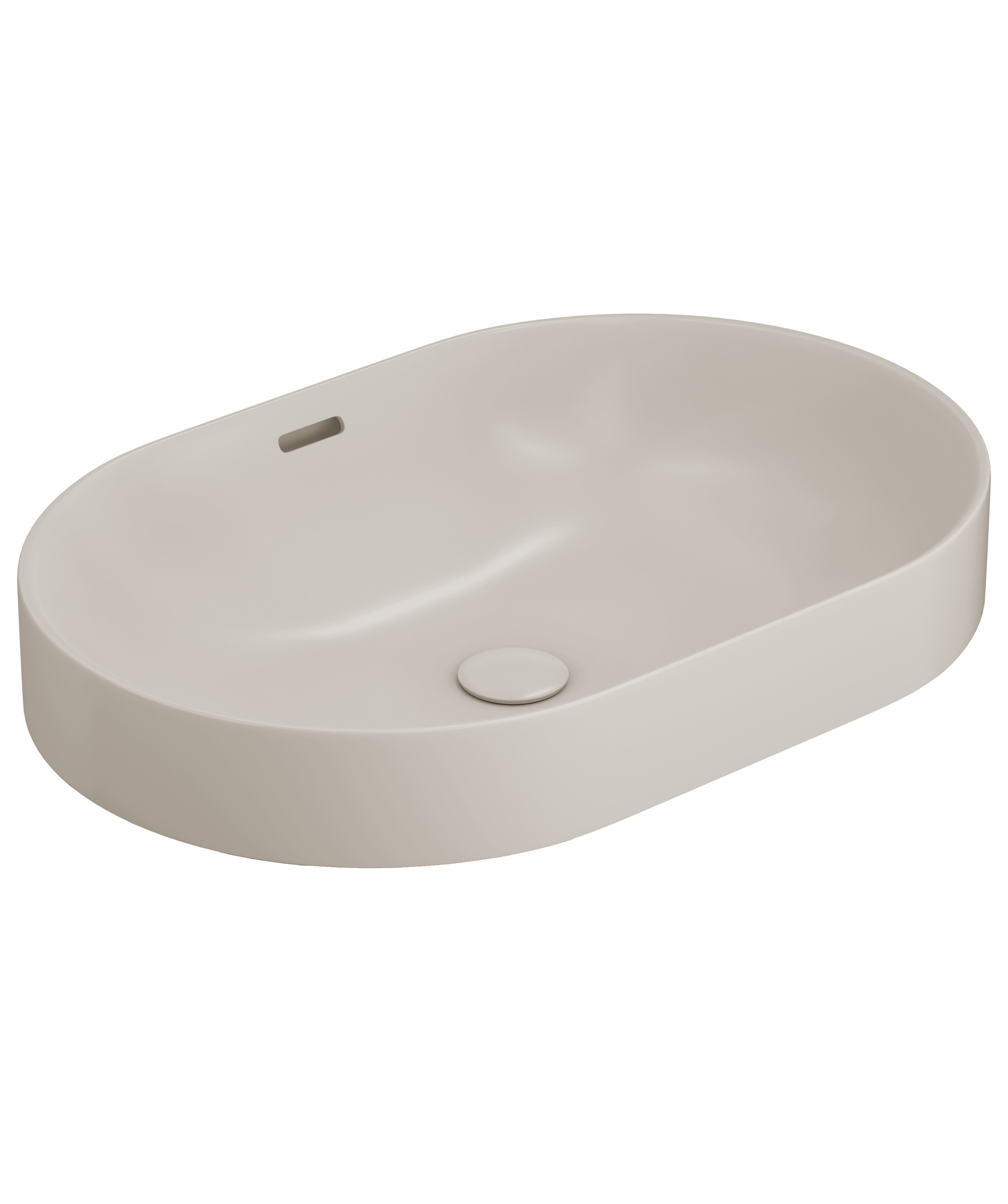 Obello 551 ceramic basin - Saltstone Silk Matte