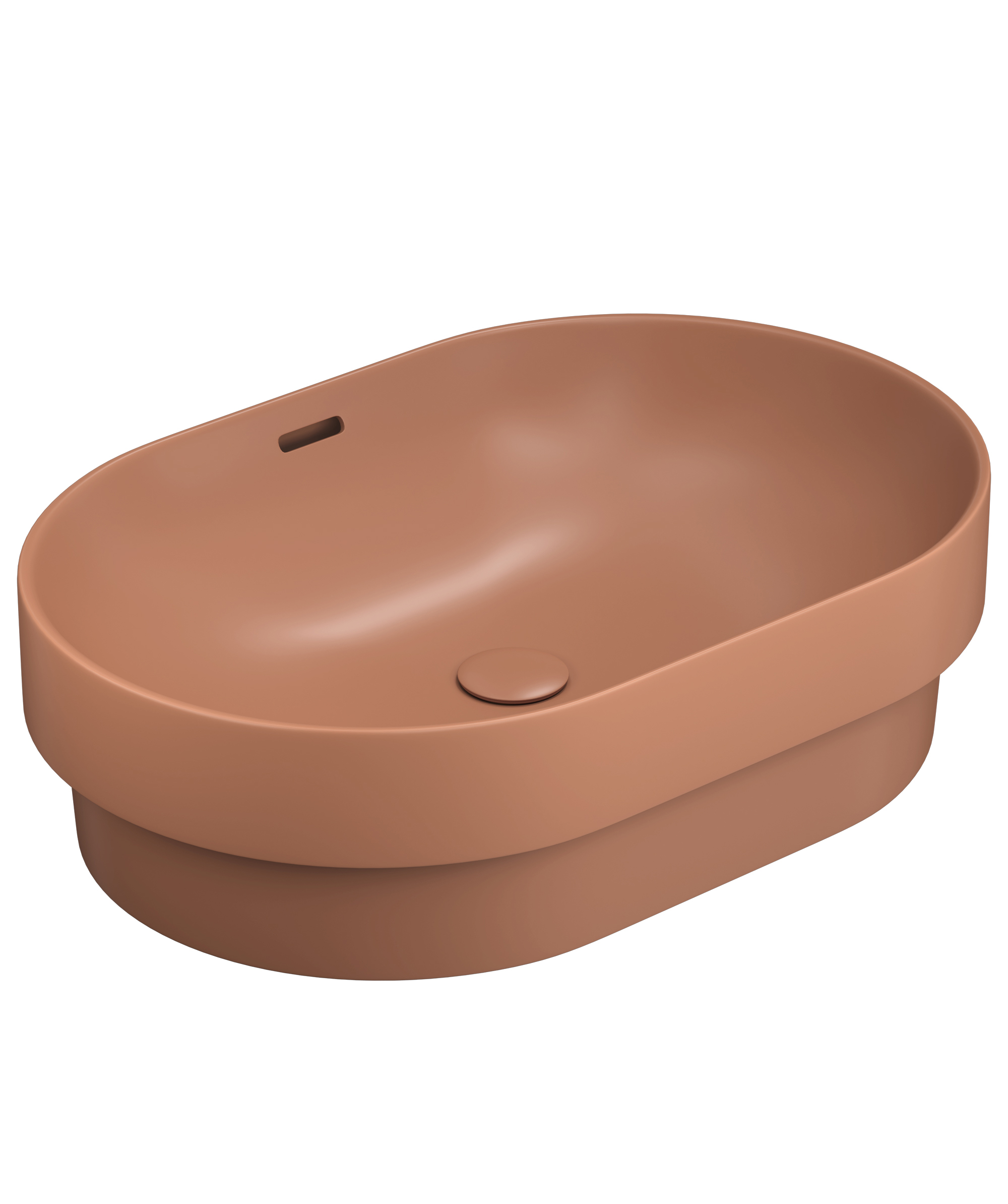 Obello 551 ceramic basin - Terracotta Silk Matte
