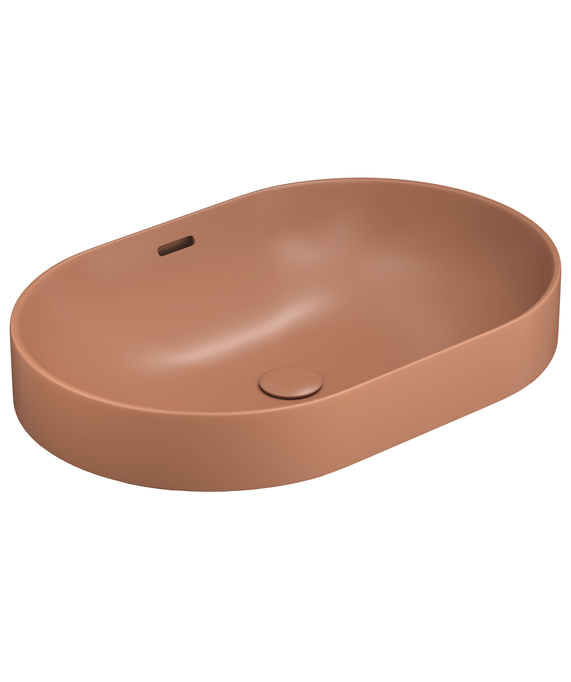 Obello 551 ceramic basin - Terracotta Silk Matte