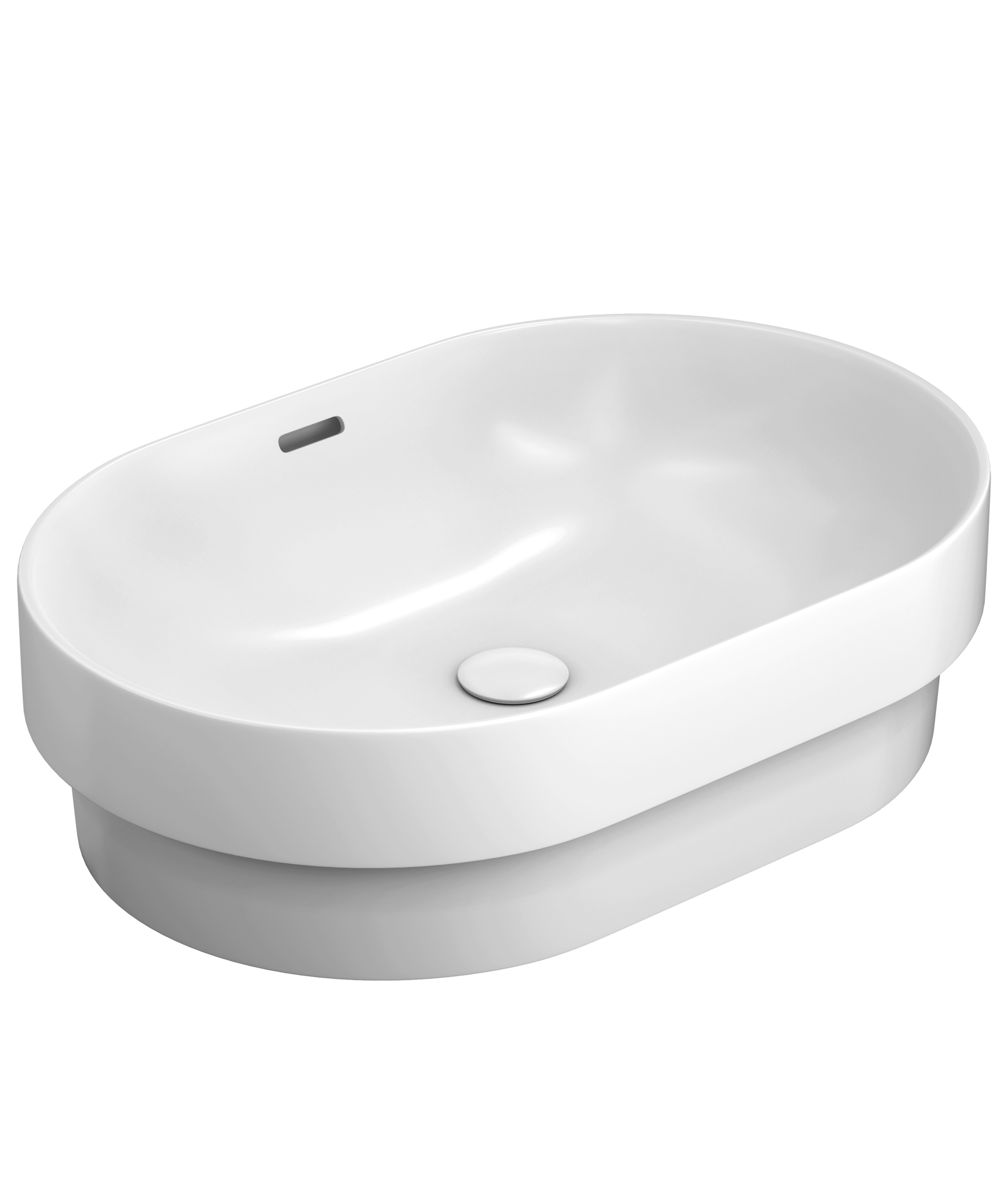 Obello 551 ceramic basin - White Gloss