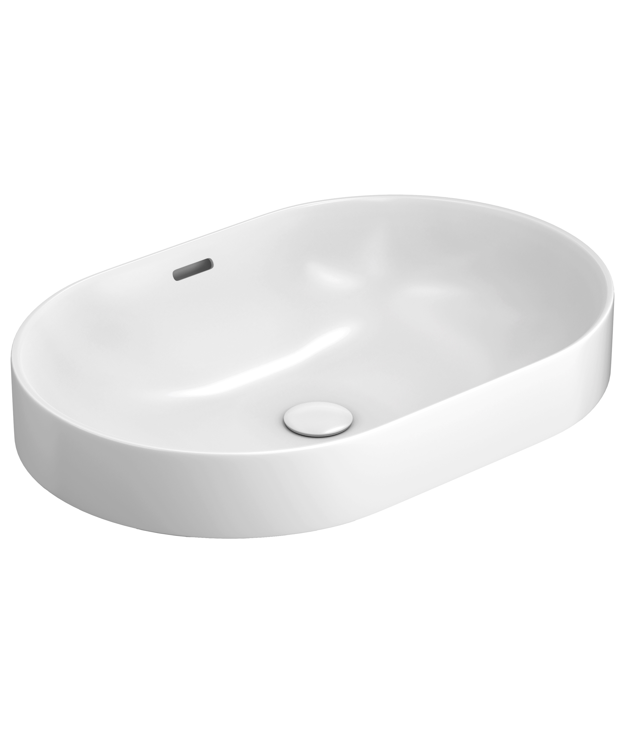 Obello 551 ceramic basin - White Gloss