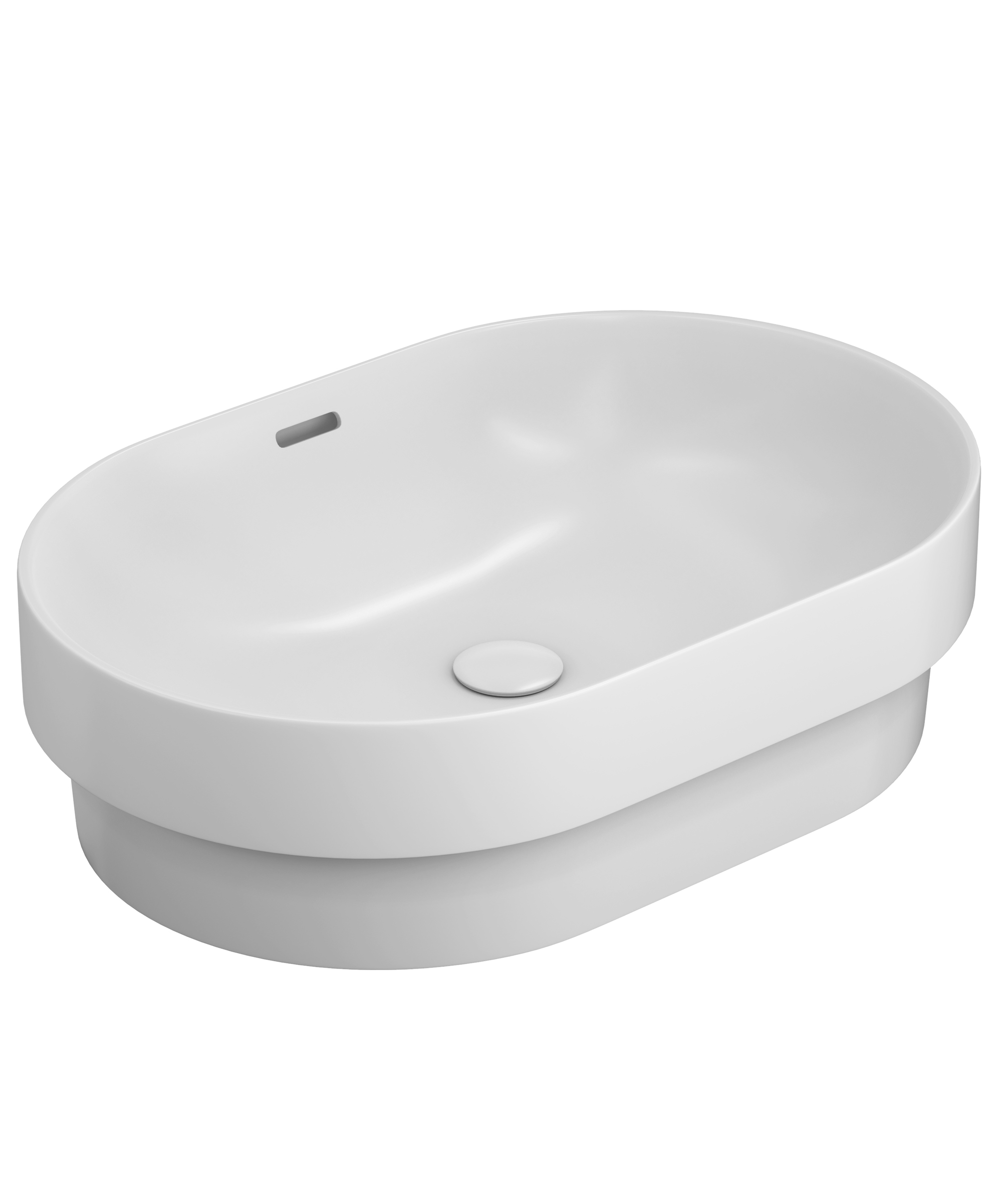 Obello 551 ceramic basin - White Silk Matte