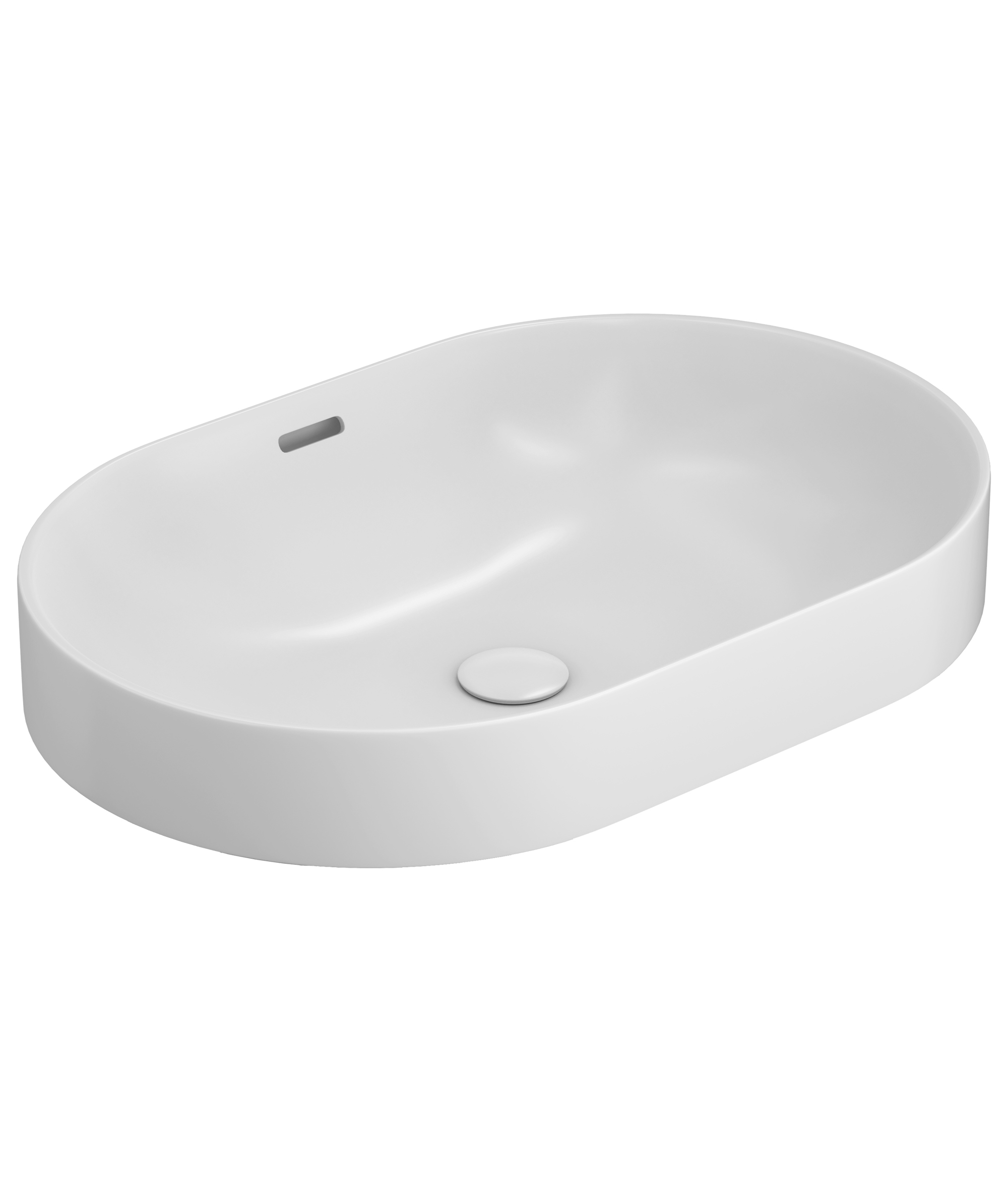 Obello 551 ceramic basin - White Silk Matte