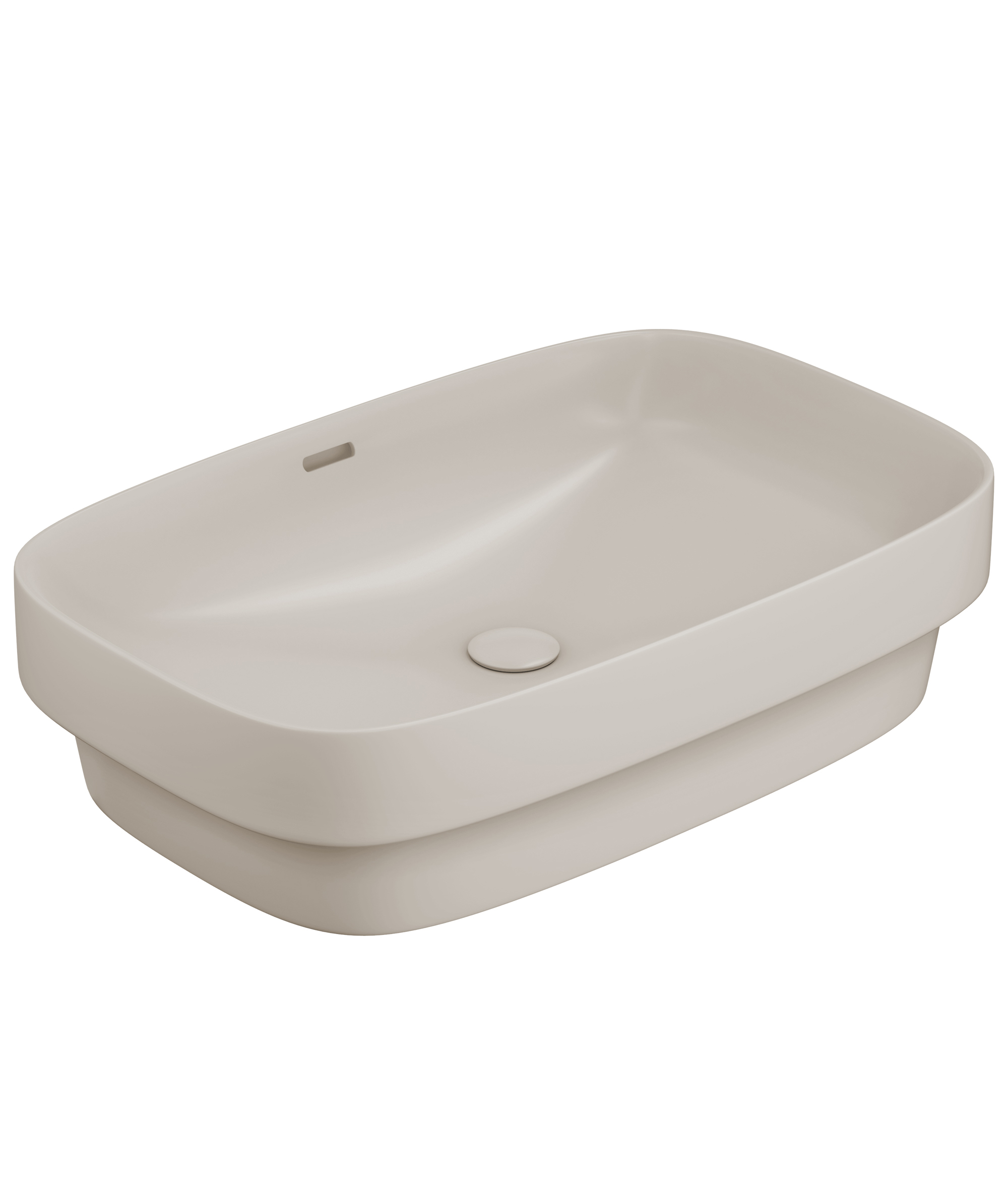 Obello 600 ceramic basin - Saltstone Silk Matte