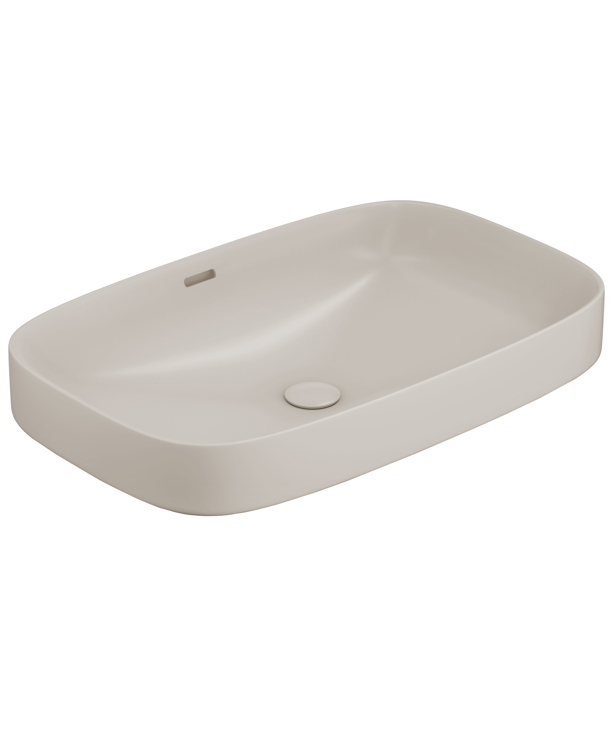 Obello 600 ceramic basin - Saltstone Silk Matte
