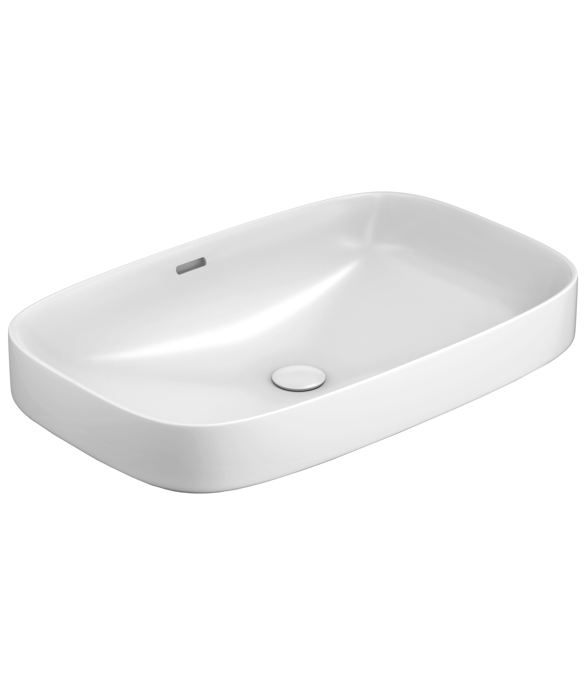 Obello 600 ceramic basin - White Gloss