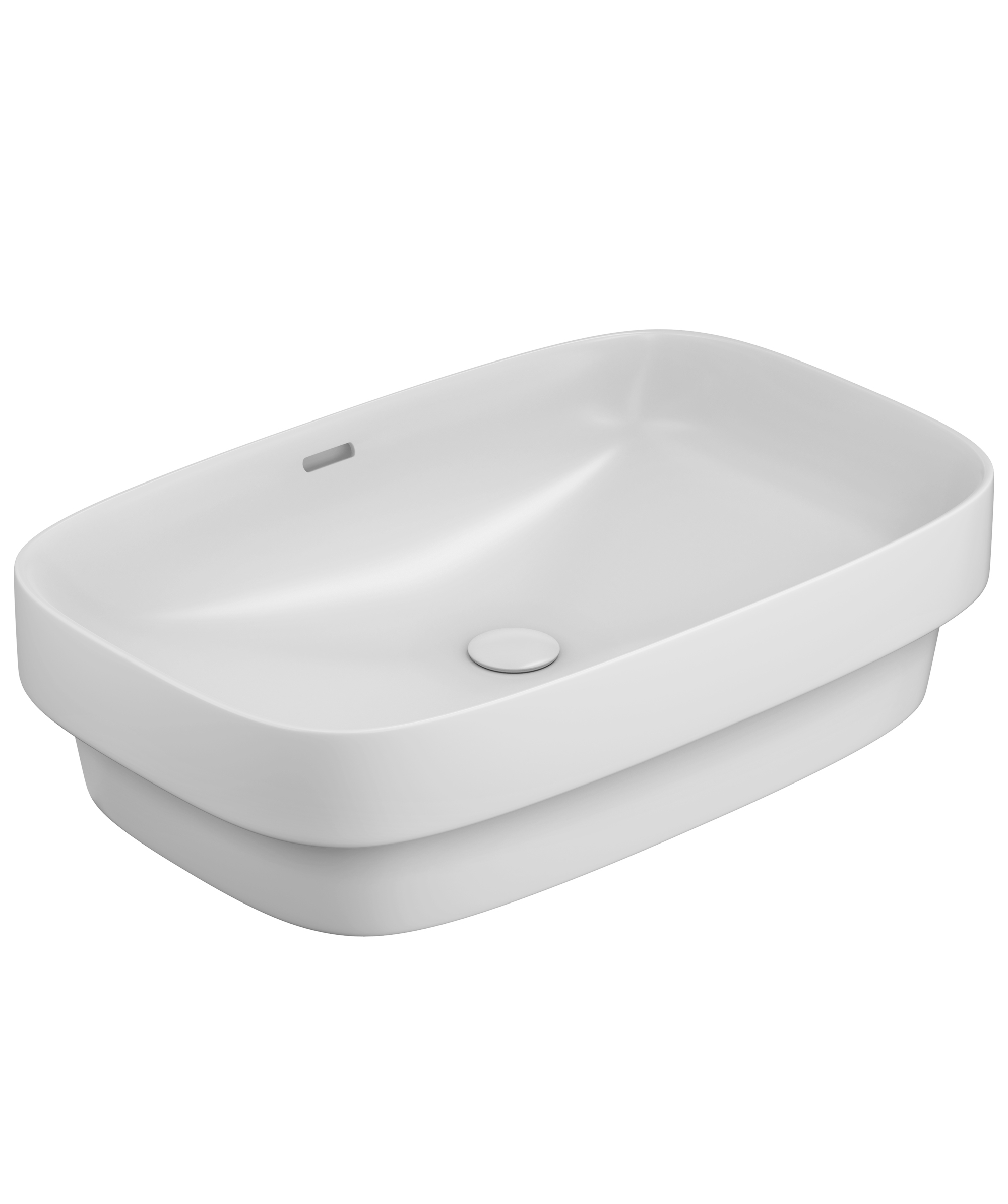 Obello 600 ceramic basin - White Silk Matte