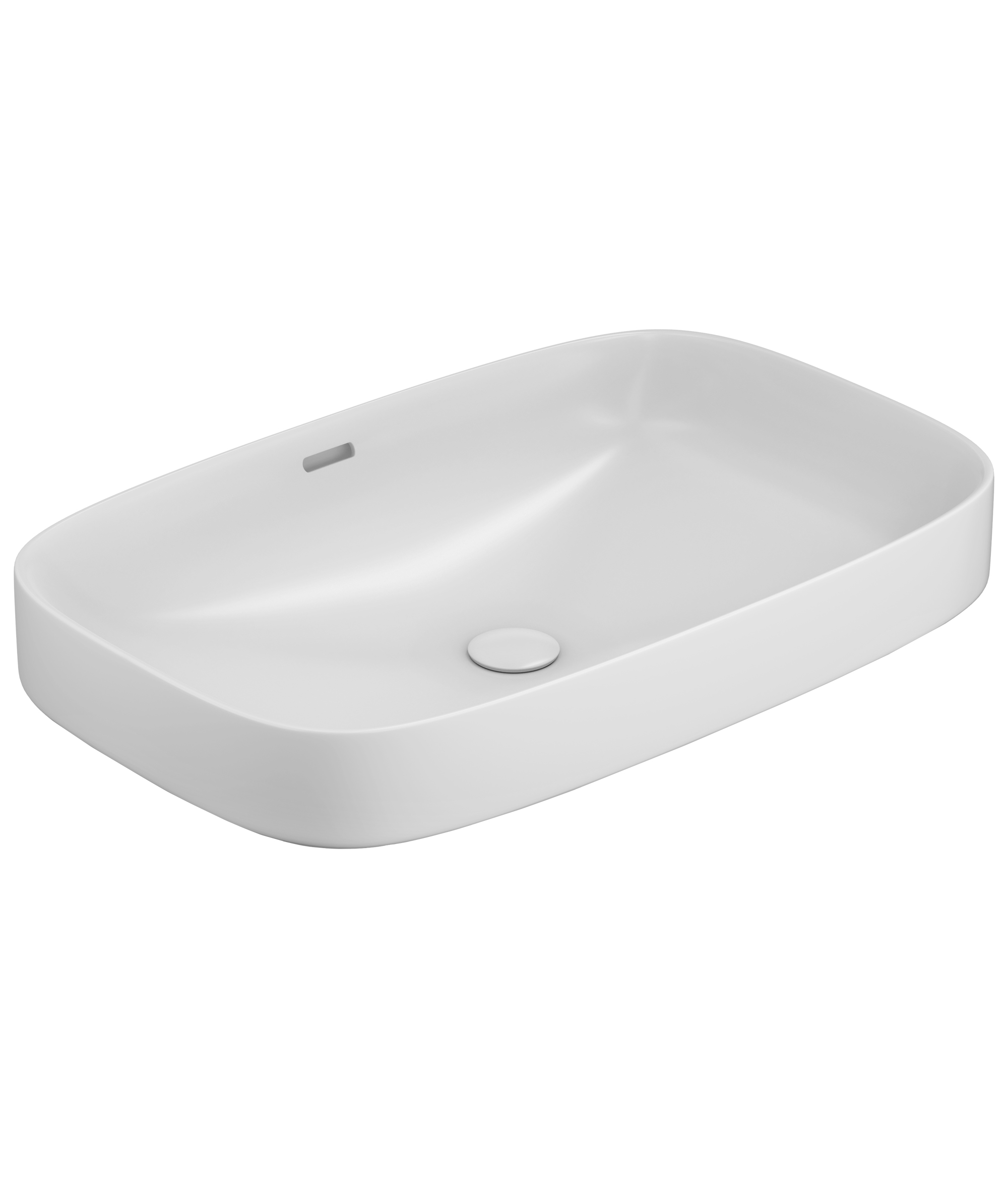 Obello 600 ceramic basin - White Silk Matte