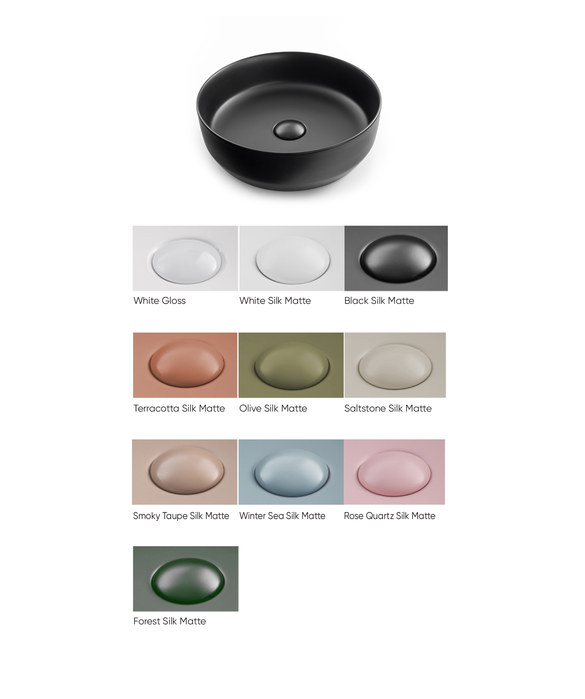 Pop-out Basin Waste with Ceramic Cap - colour options