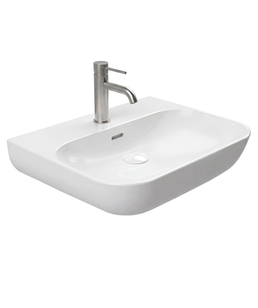 Limni 550 ceramic basin - White Gloss